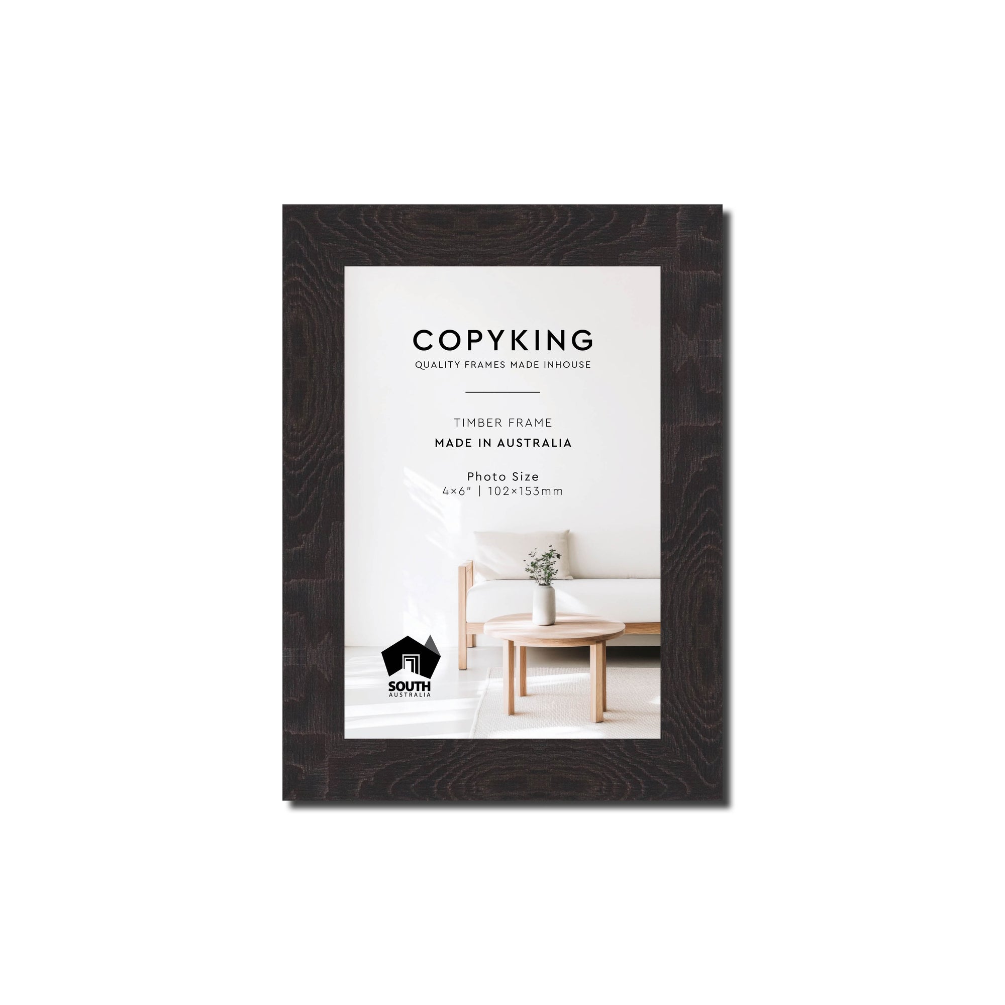 Botanica Black 20mm Wood Photo Frame - 4" x 6" (102mm x 153mm)