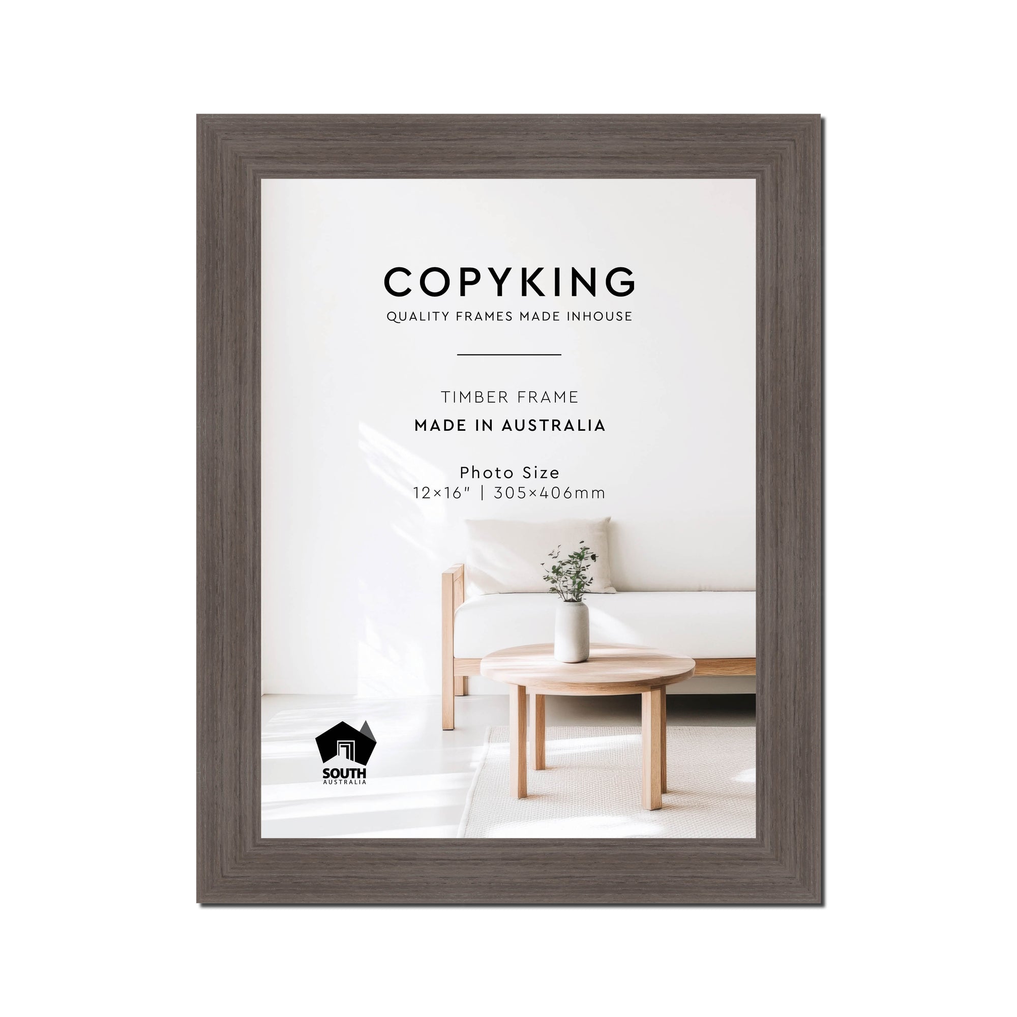 Grove Anthracite 40mm Wood Photo Frame - 12" x 16" (305mm x 406mm)