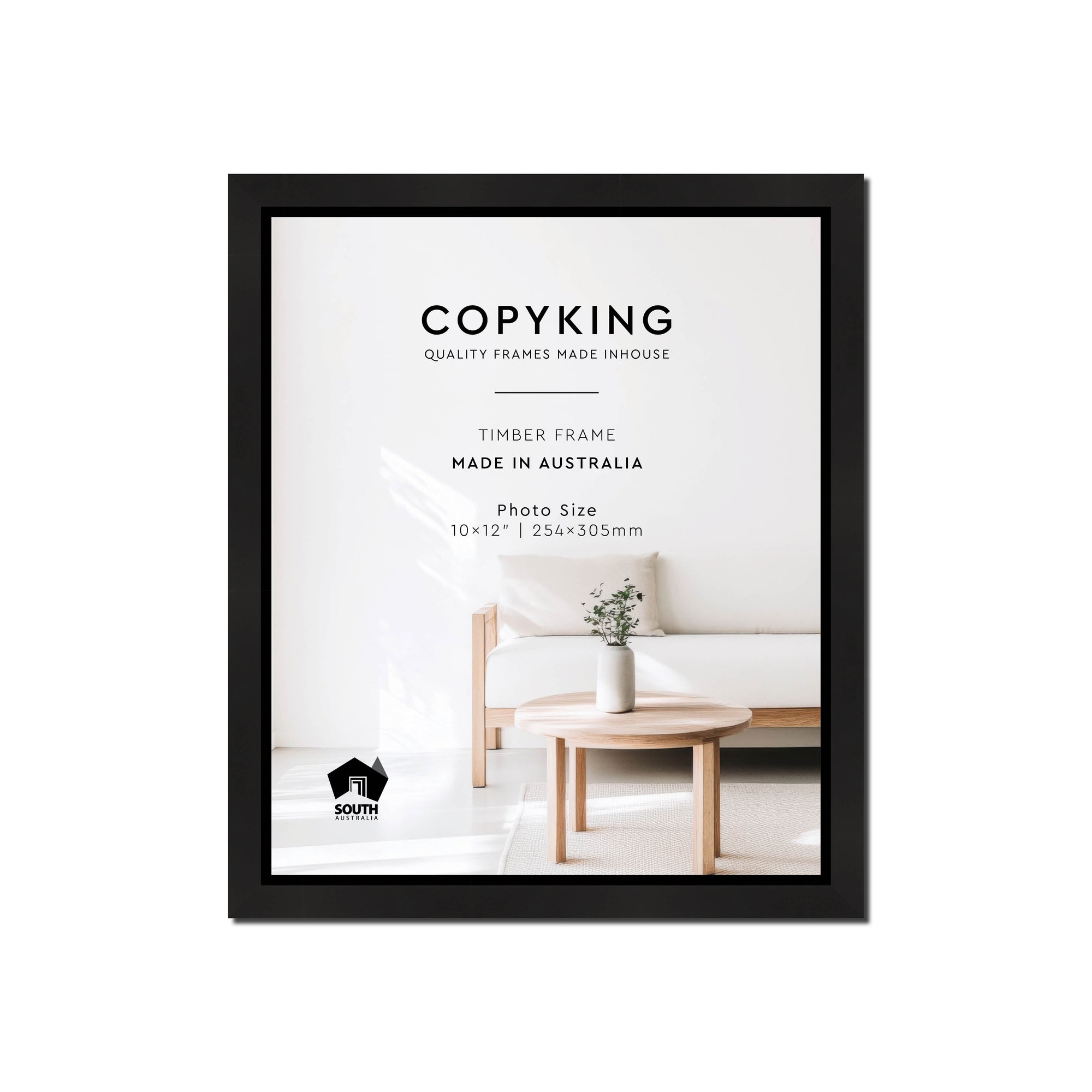 Manhattan Black 20mm Wood Photo Frame - 10" x 12" (254mm x 305mm)
