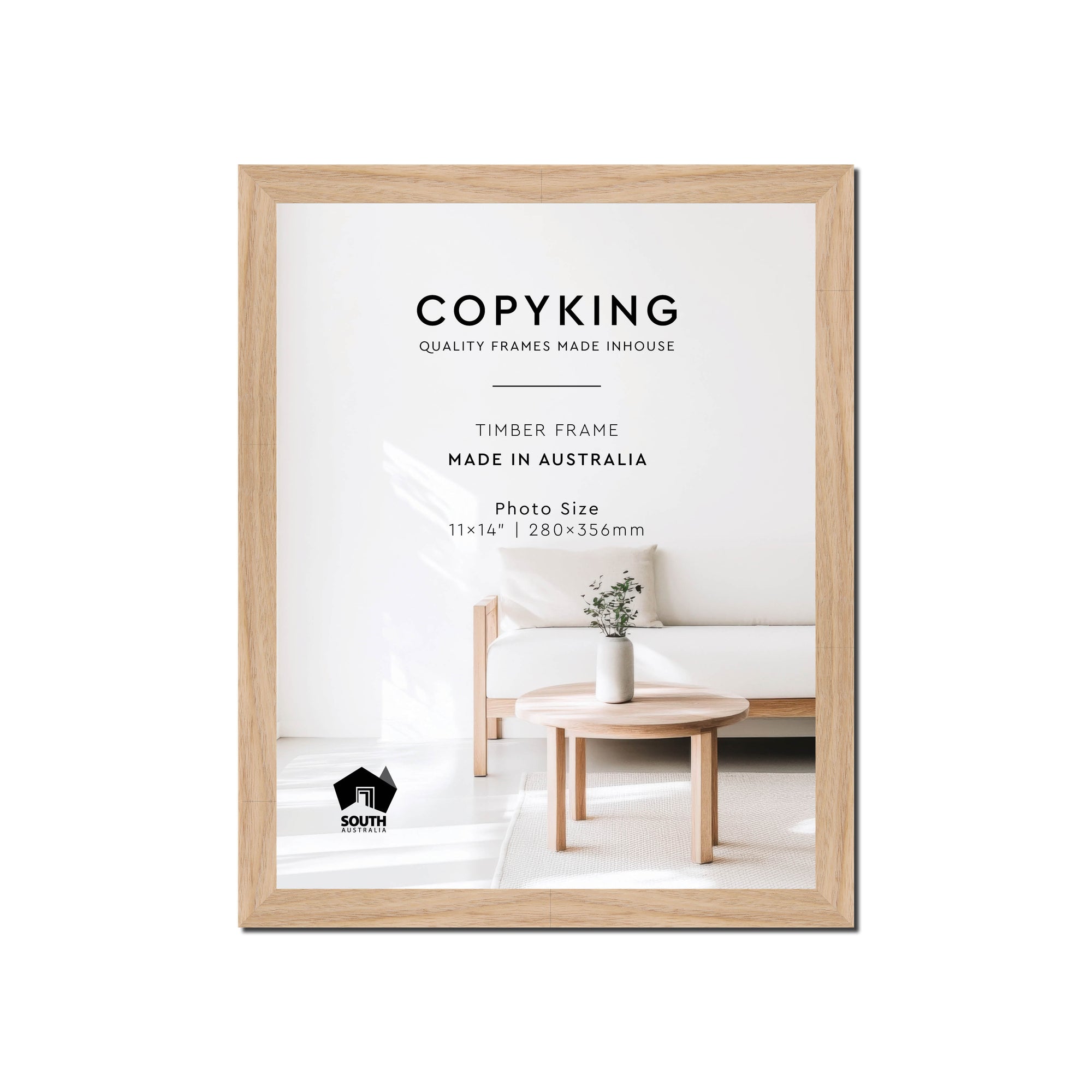 Australian Oak 20mm Wood Photo Frame - 11" x 14" (280mm x 356mm)