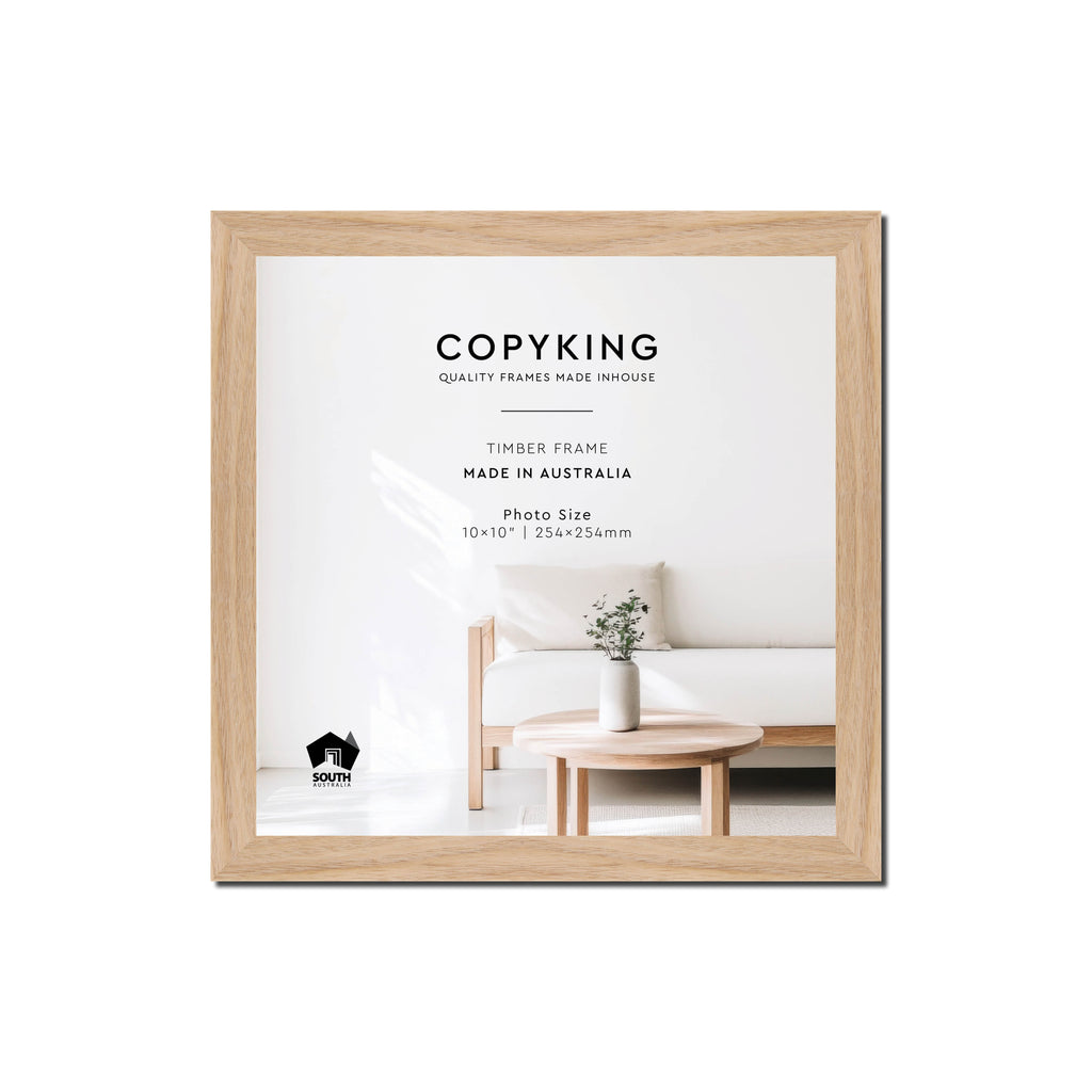 Australian Oak 20mm Wood Square Photo Frame - 10" x 10" (254mm x 254mm)