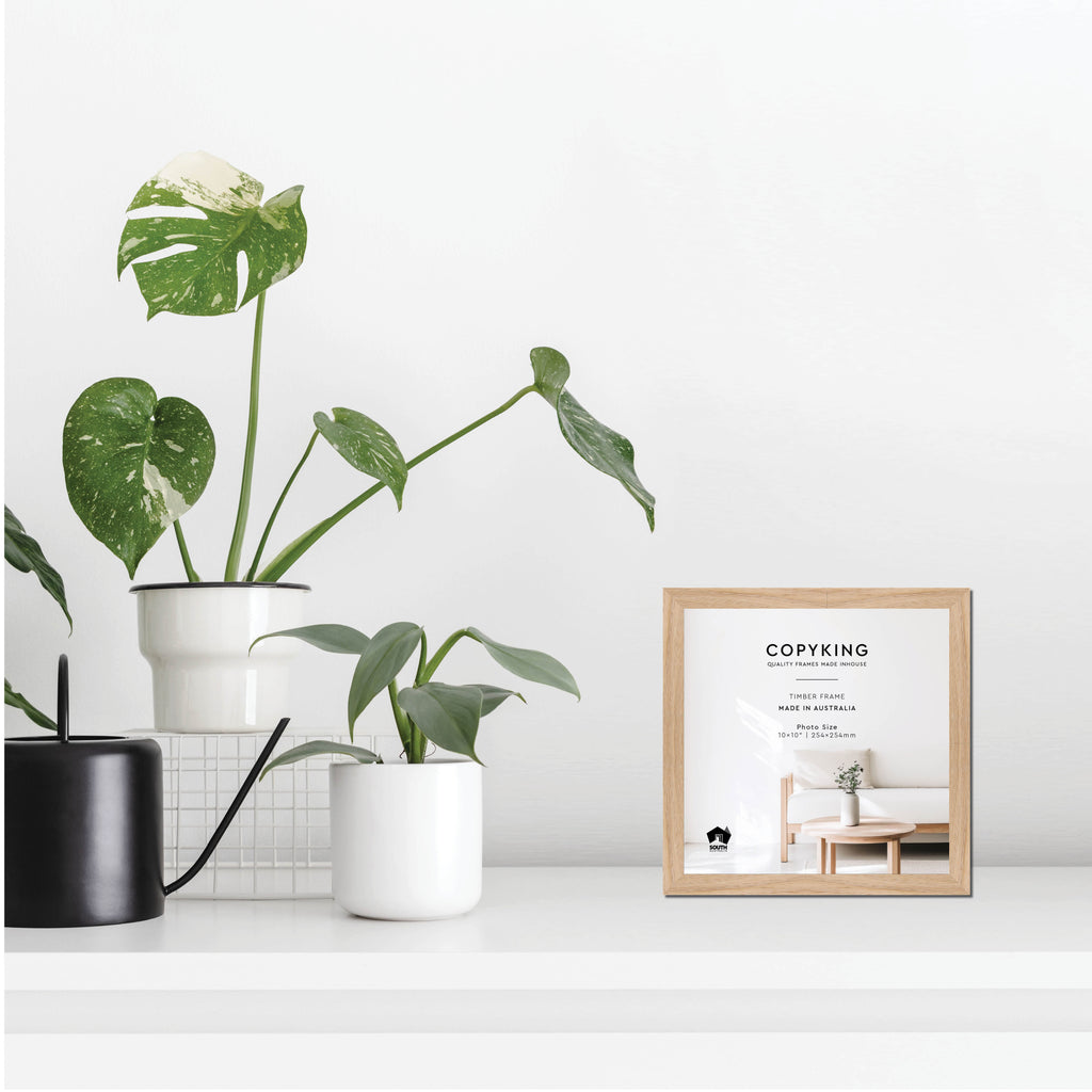 Australian Oak 20mm Wood Square Photo Frame - 10" x 10" (254mm x 254mm)