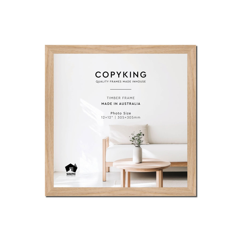 Australian Oak 20mm Wood Square Photo Frame - 12" x 12" (305mm x 305mm)