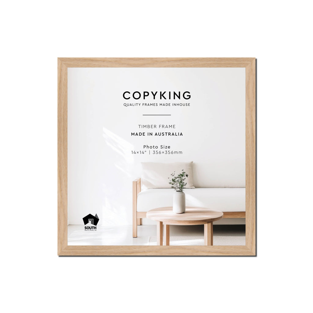 Australian Oak 20mm Wood Square Photo Frame - 14" x 14" (356mm x 356mm)