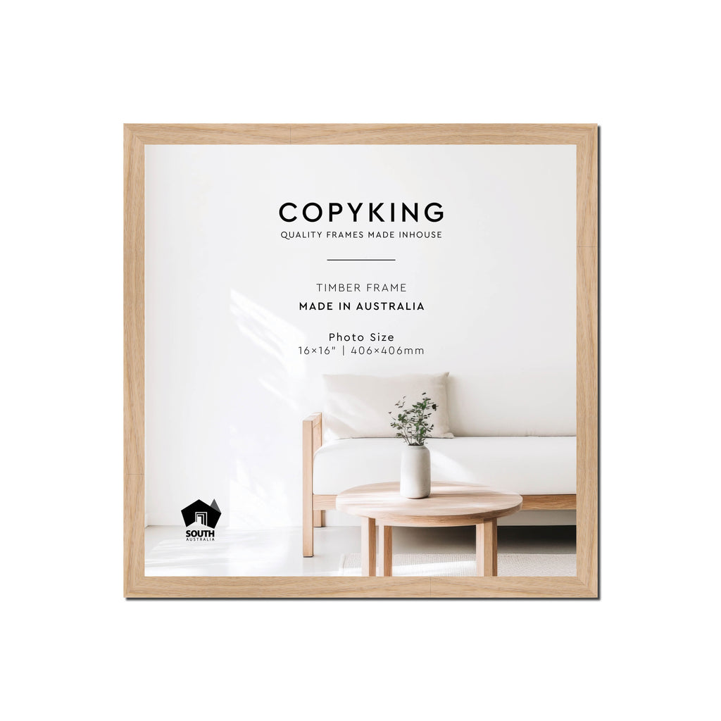 Australian Oak 20mm Wood Square Photo Frame - 16" x 16" (406mm x 406mm)