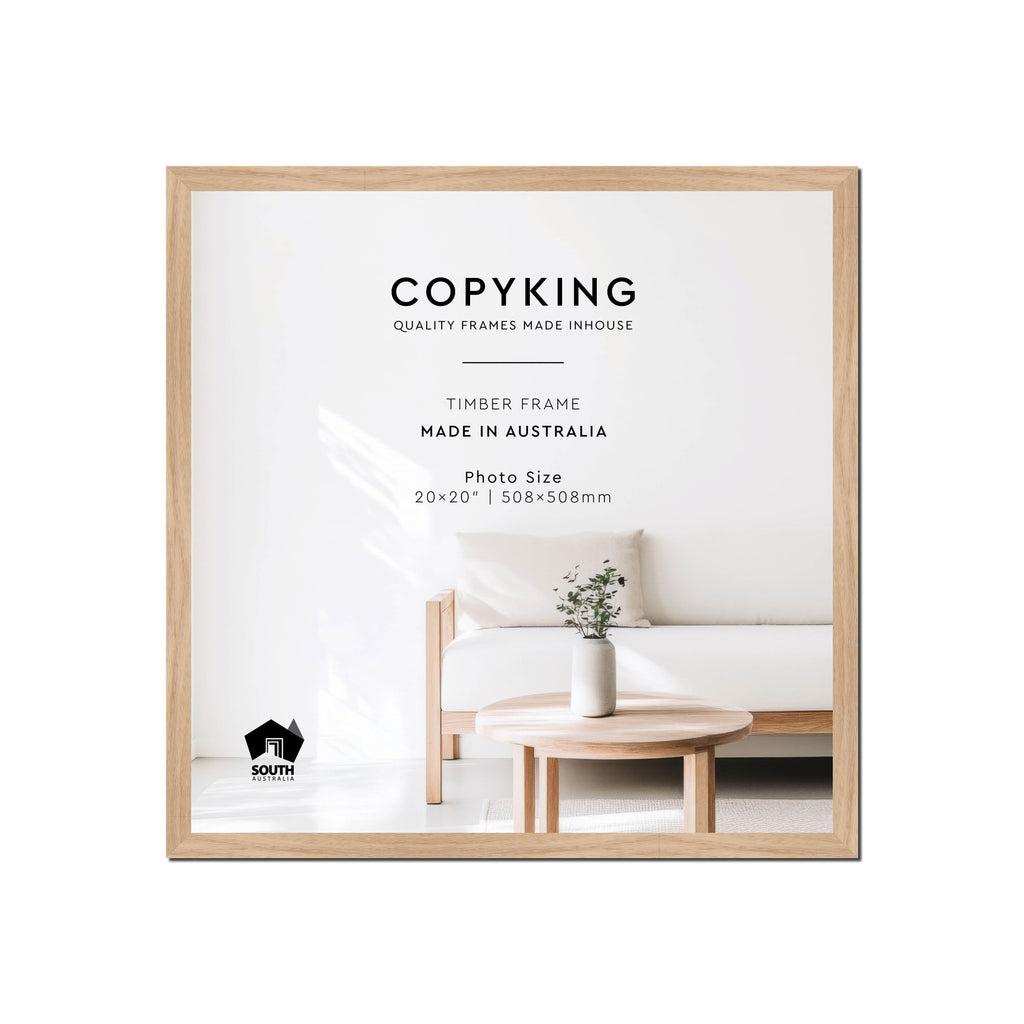 Australian Oak 20mm Wood Square Photo Frame - 20" x 20" (508mm x 508mm)