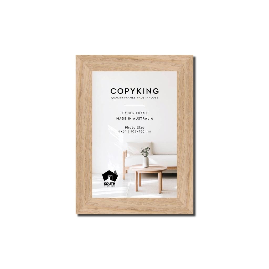 Australian Oak 20mm Wood Photo Frame - 4" x 6" (102mm x 153mm)