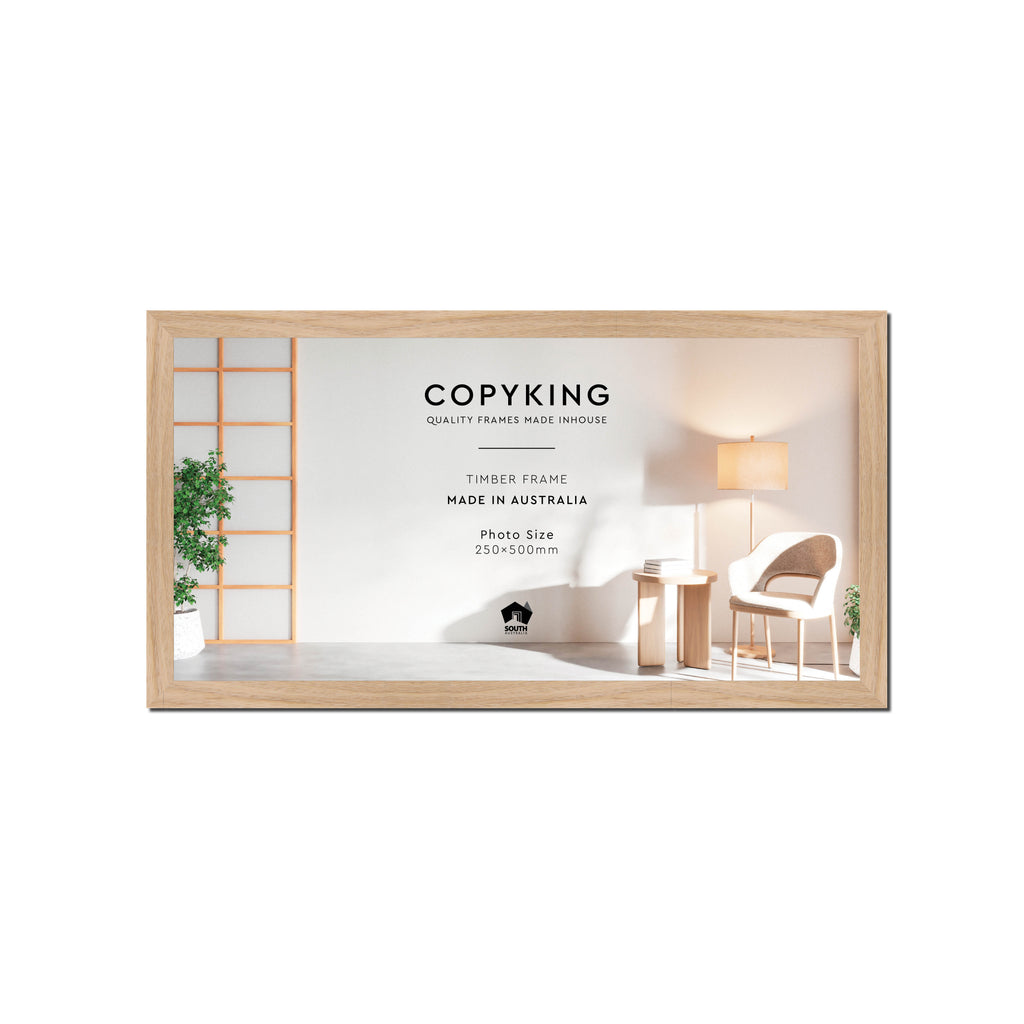 Australian Oak 20mm Wood Panoramic Photo Frame - 25cm x 50cm