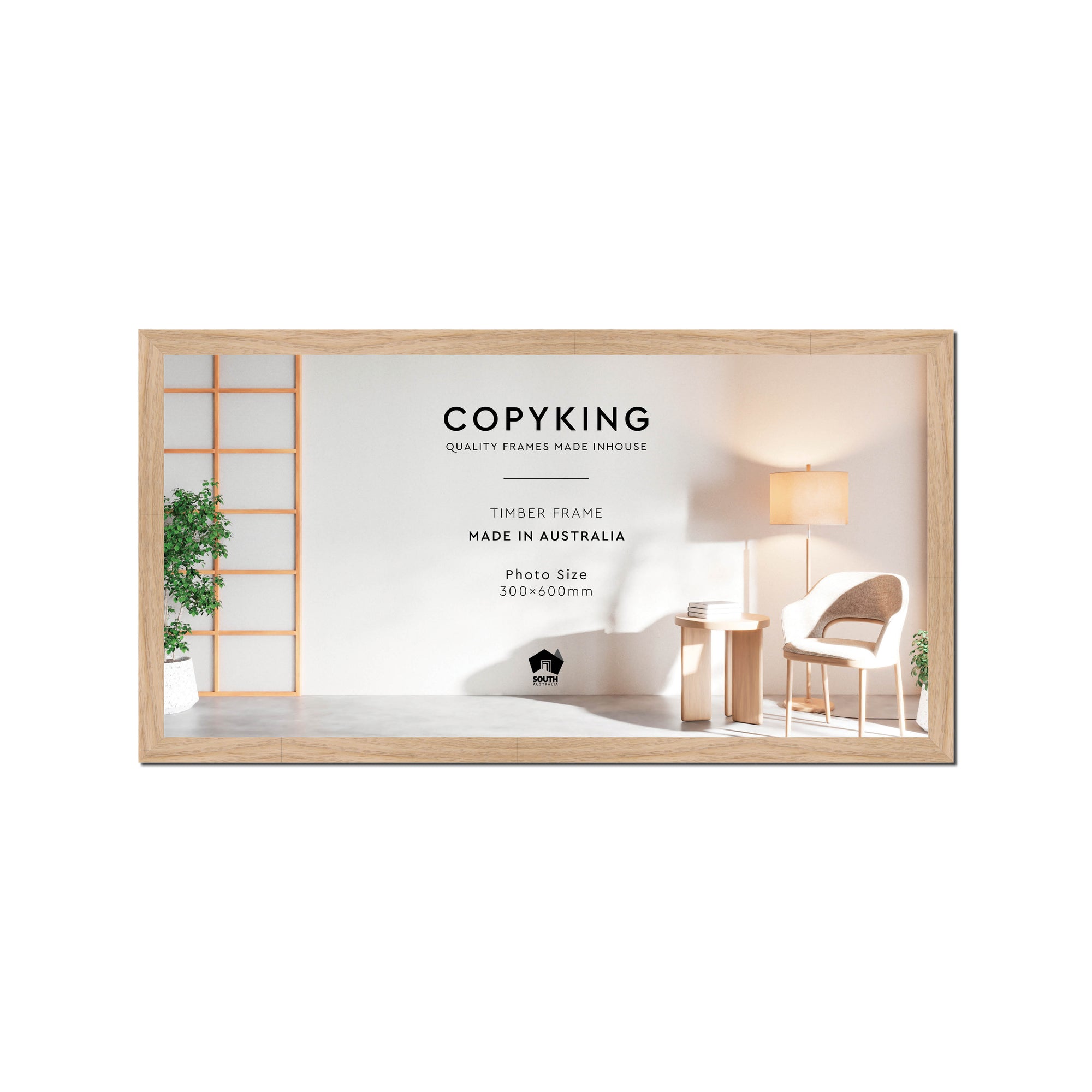Australian Oak 20mm Wood Panoramic Photo Frame - 30cm x 60cm