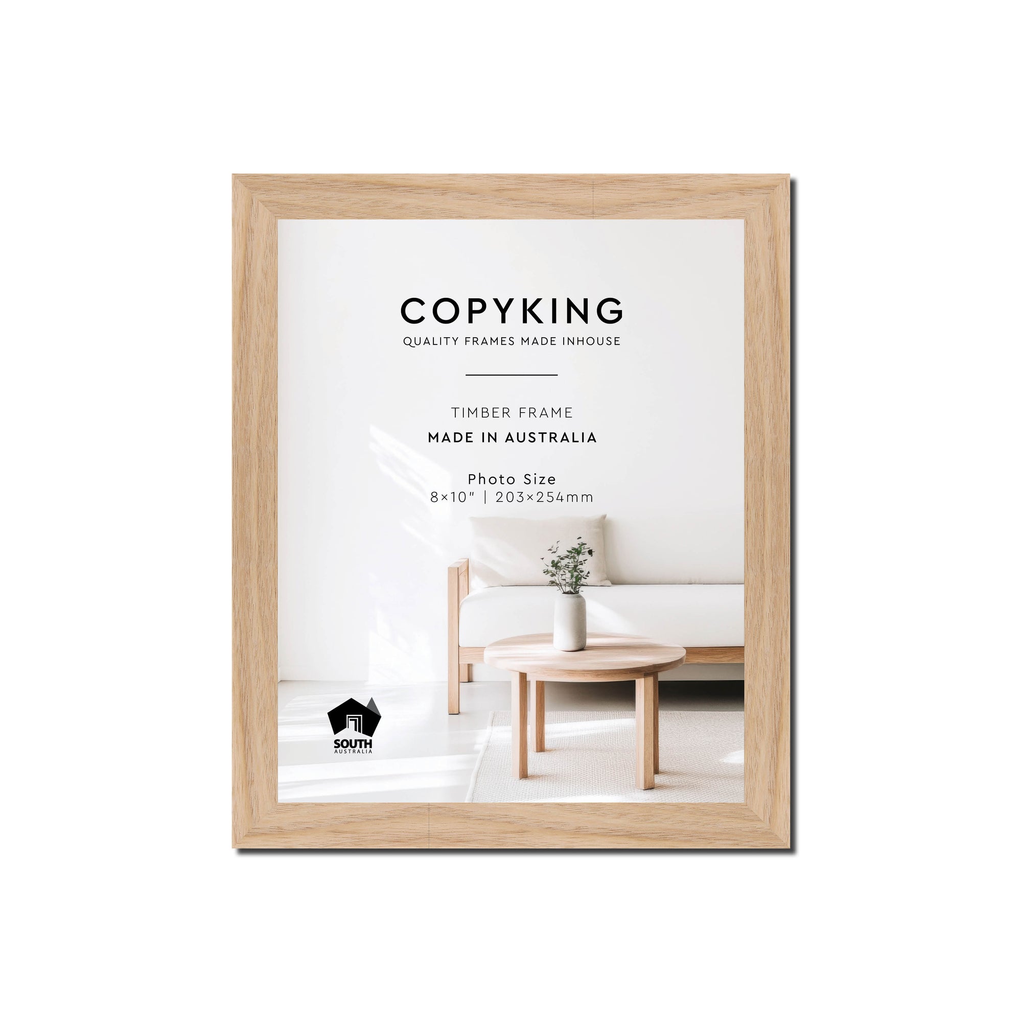 Australian Oak 20mm Wood Photo Frame - 8" x 10" (203mm x 254mm)