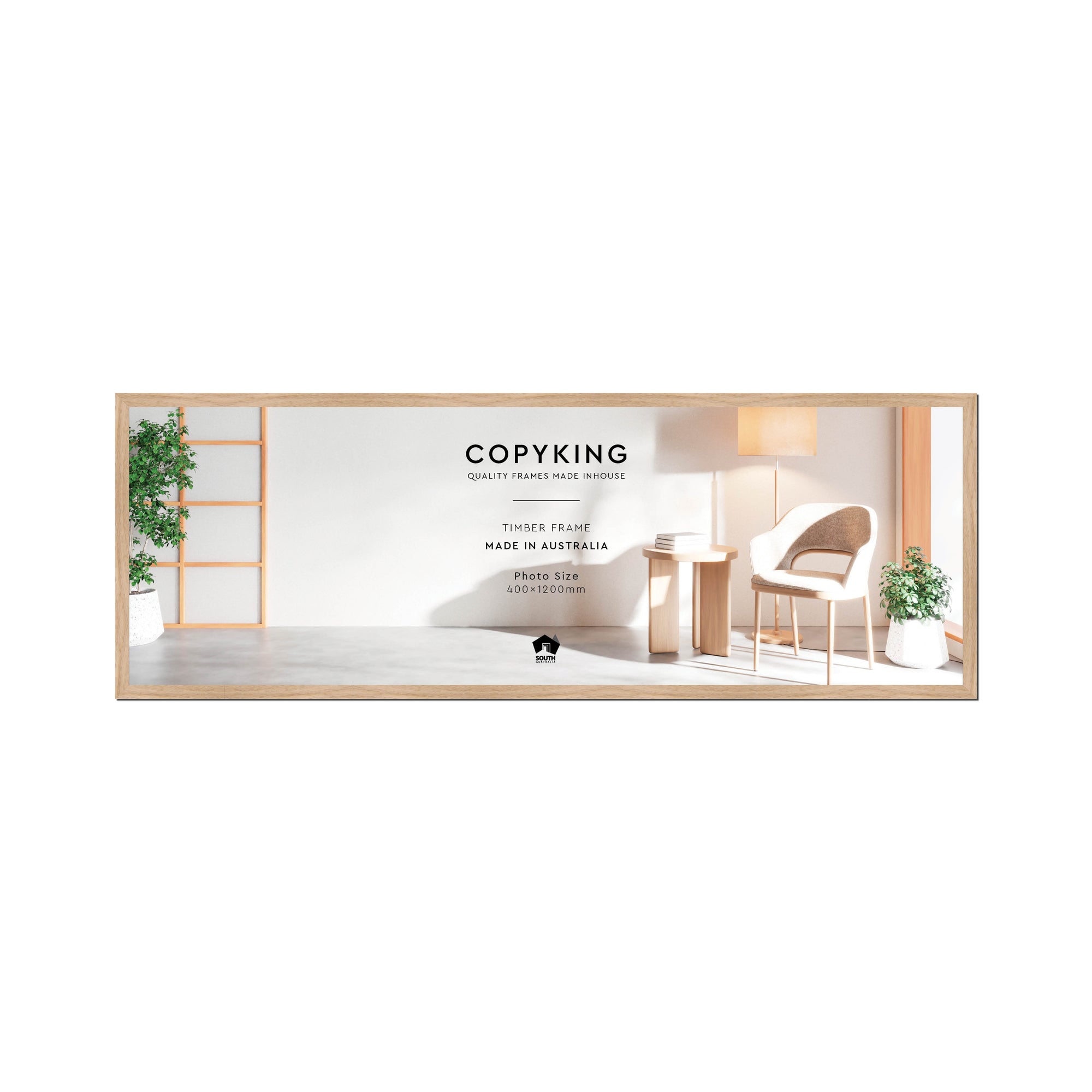 Australian Oak 20mm Wood Panoramic Photo Frame - 40cm x 120cm