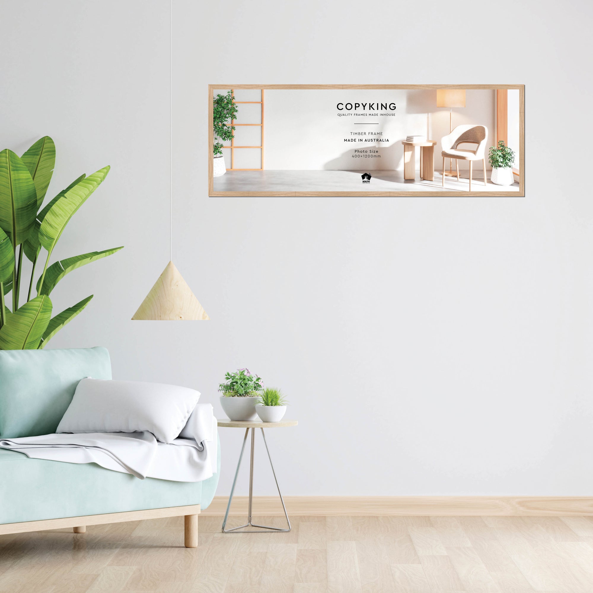 Australian Oak 20mm Wood Panoramic Photo Frame - 40cm x 120cm
