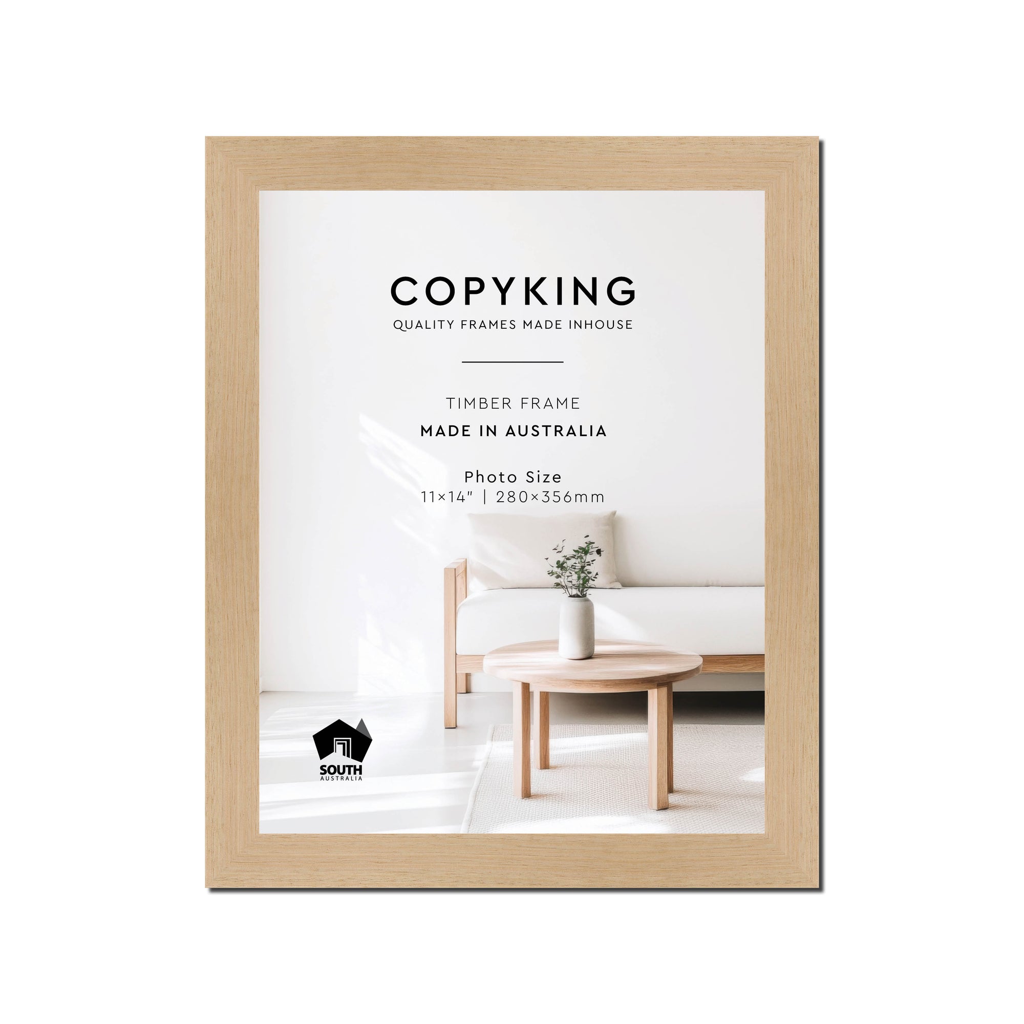 Australian Oak 30mm Wood Photo Frame - 11" x 14" (280mm x 356mm)