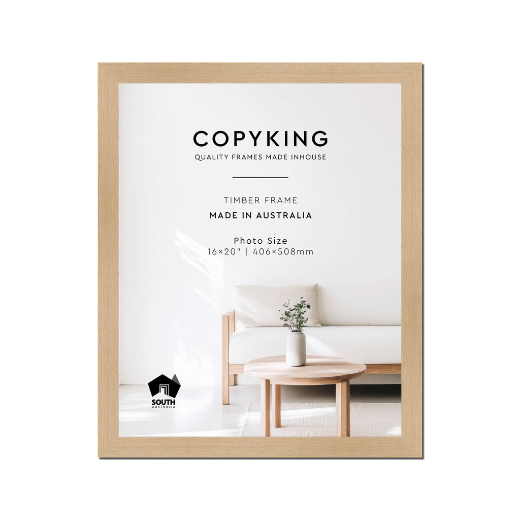 Australian Oak 30mm Wood Photo Frame - 16" x 20" (406mm x 508mm)