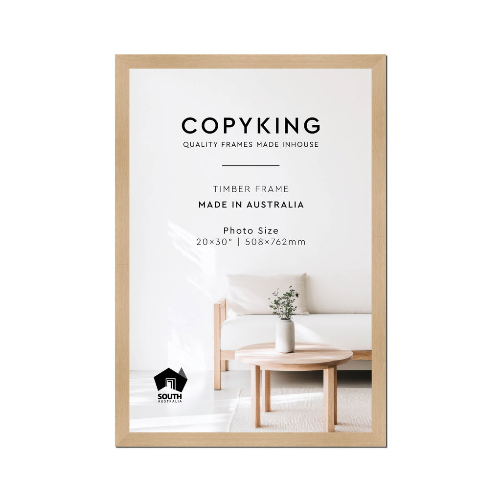 Australian Oak 30mm Wood Photo Frame - 20" x 30" (508mm x 762mm)