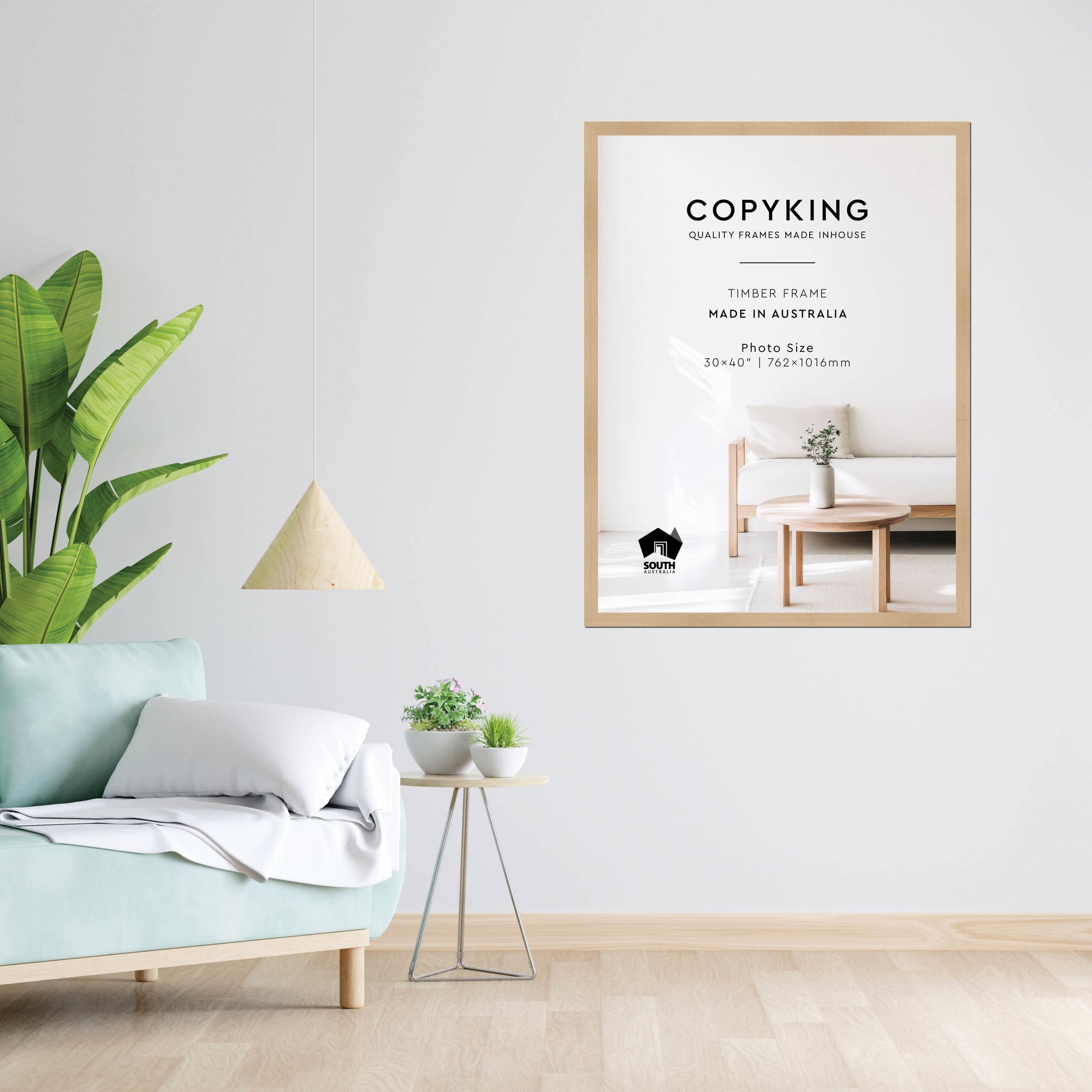 Australian Oak 30mm Wood Photo Frame - 30" x 40" (762mm x 1016mm)