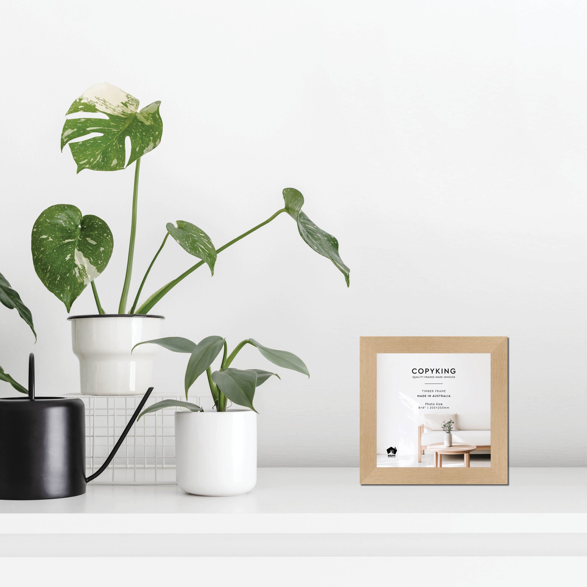 Australian Oak 30mm Wood Square Photo Frame - 8" x 8" (203mm x 203mm)