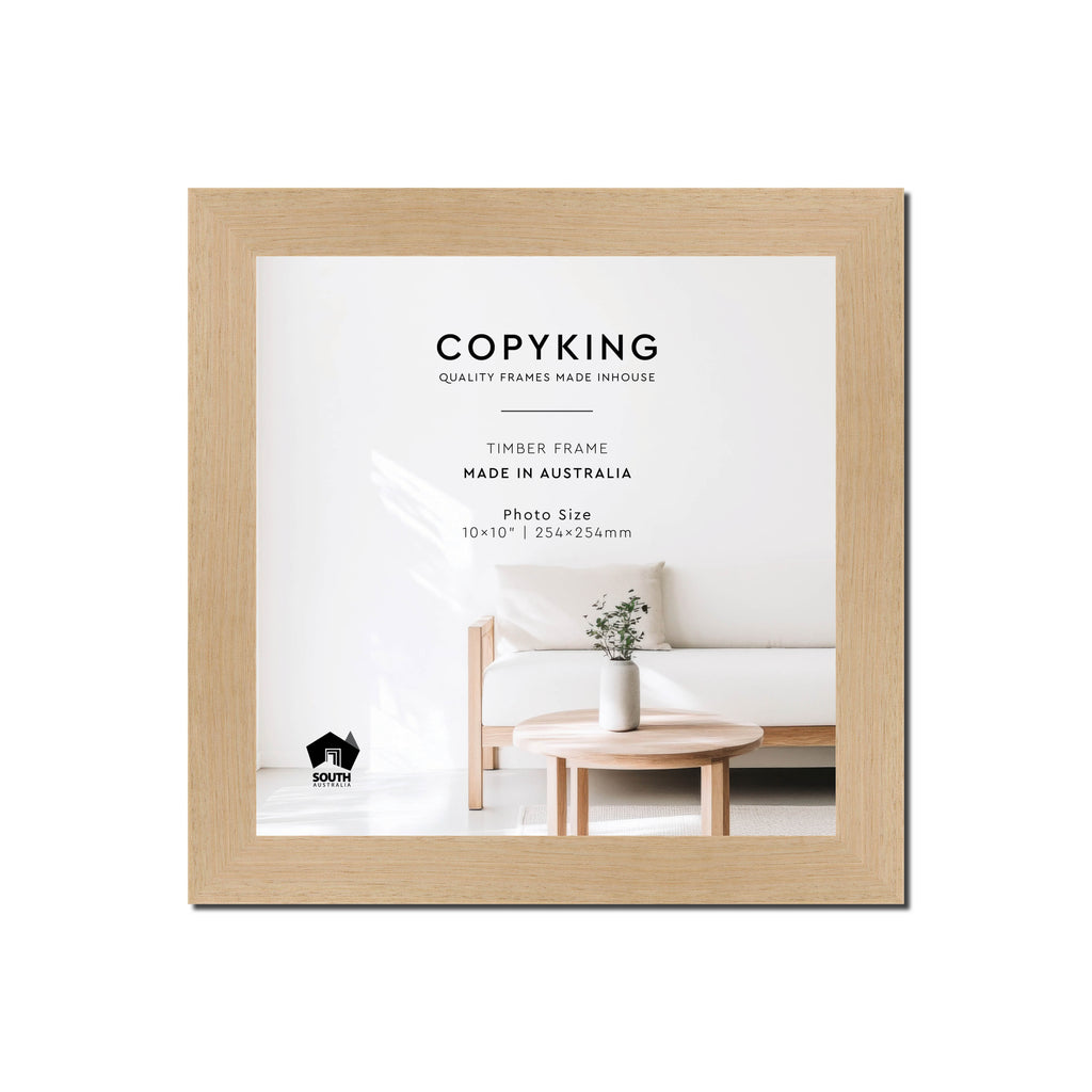 Australian Oak 30mm Wood Square Photo Frame - 10" x 10" (254mm x 254mm)