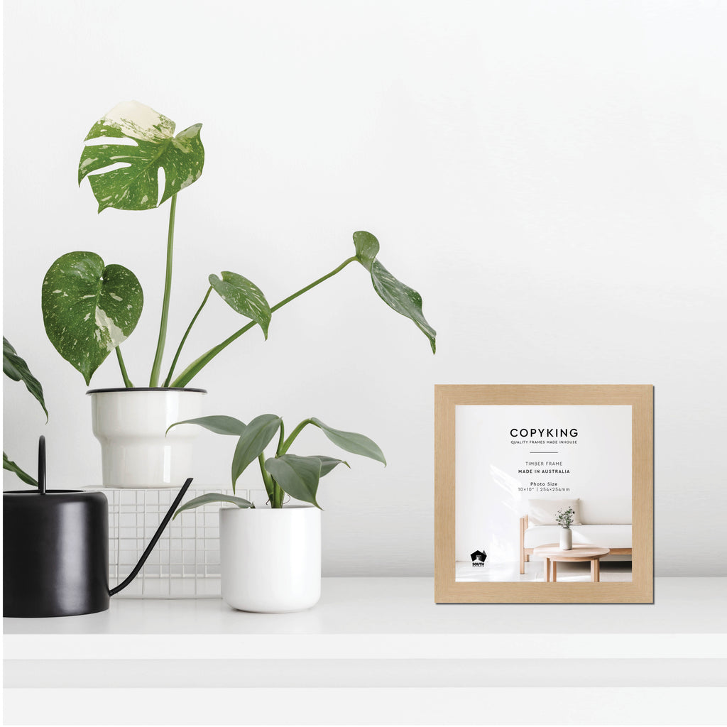 Australian Oak 30mm Wood Square Photo Frame - 10" x 10" (254mm x 254mm)