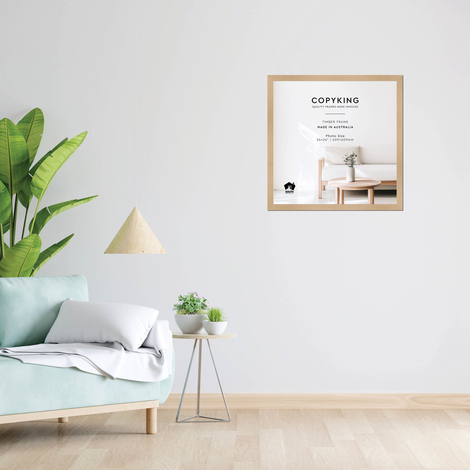 Australian Oak 30mm Wood Square Photo Frame - 24" x 24" (609mm x 609mm)