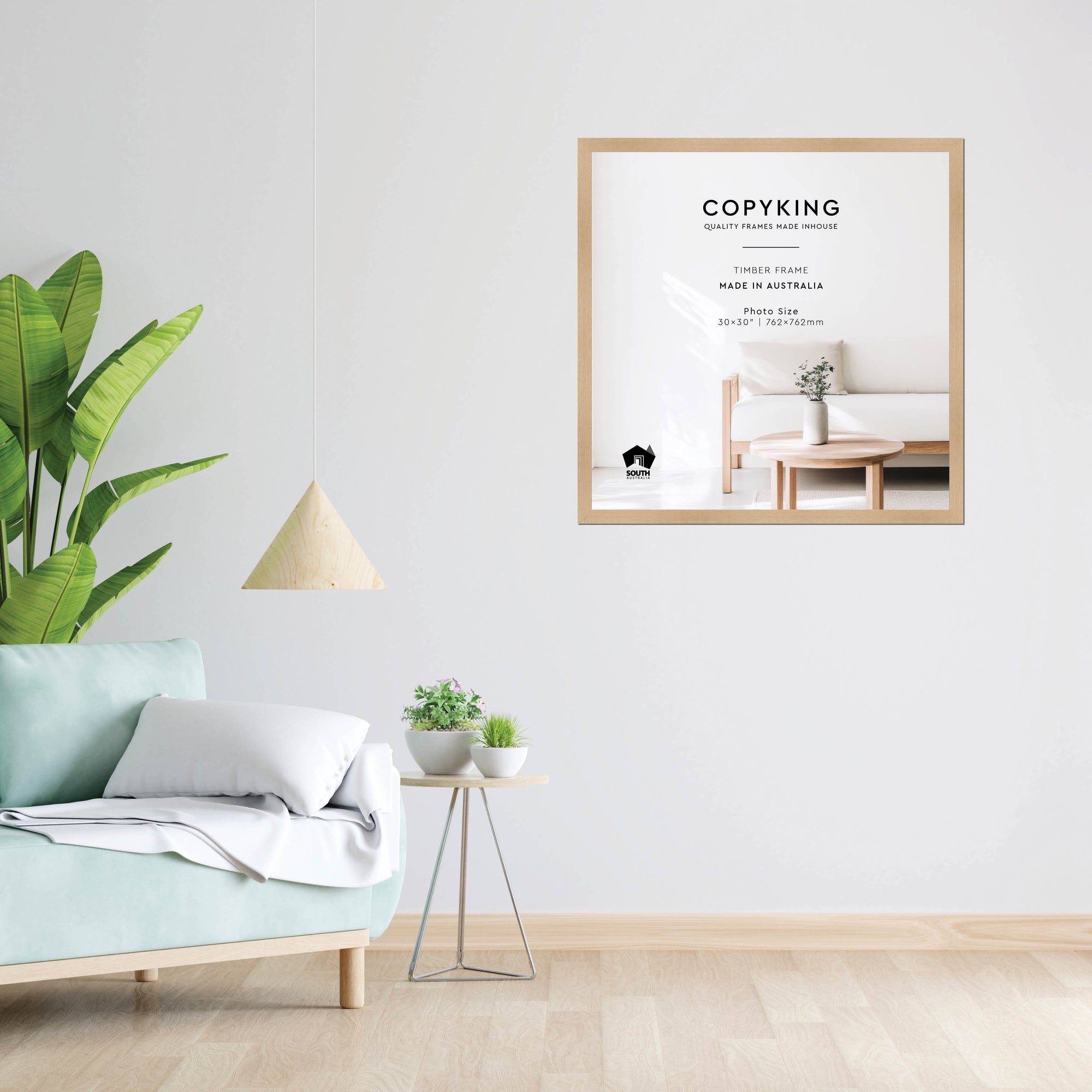 Australian Oak 30mm Wood Square Photo Frame - 30" x 30" (762mm x 762mm)