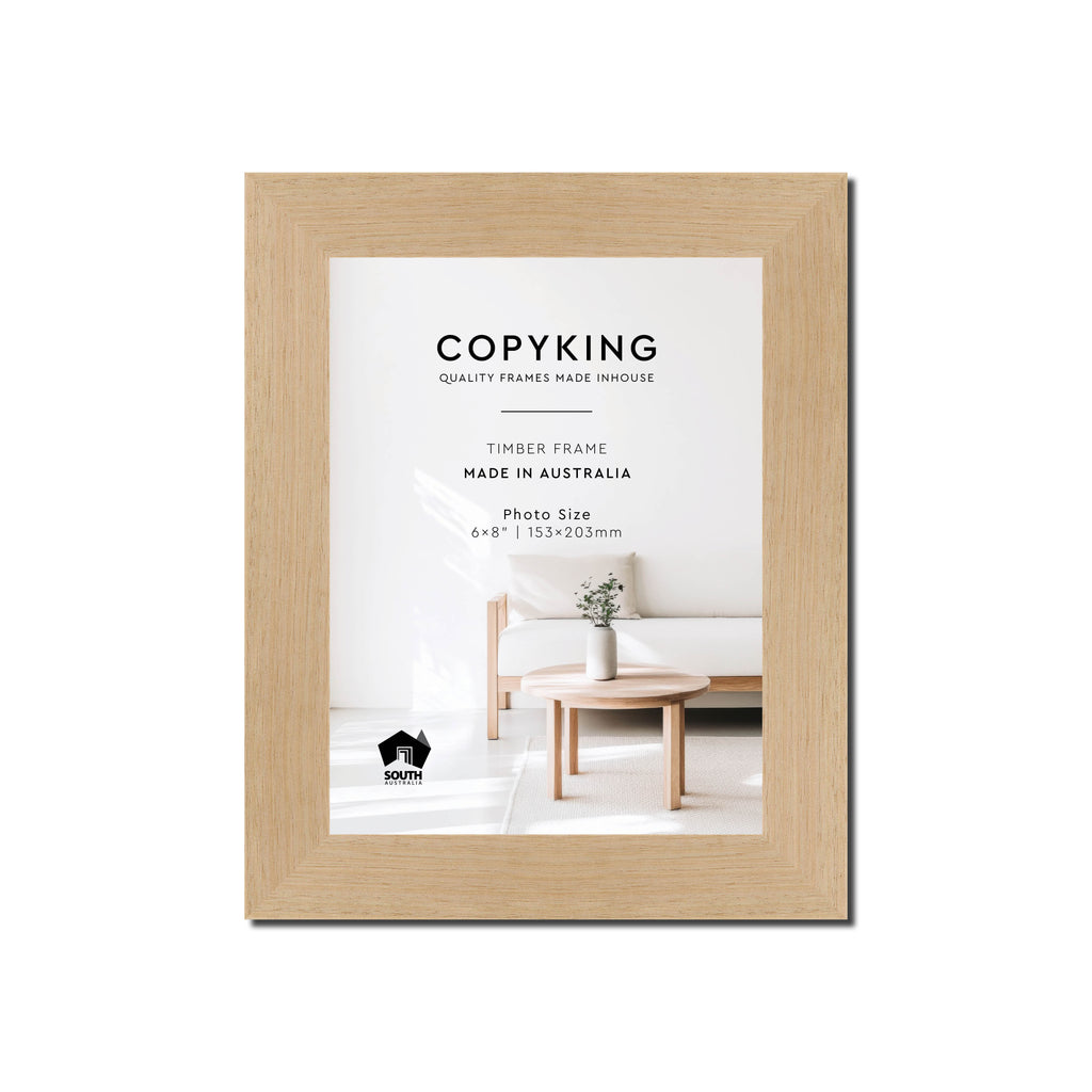 Australian Oak 30mm Wood Photo Frame - 6" x 8" (153mm x 203mm)