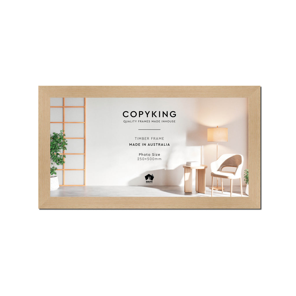 Australian Oak 30mm Wood Panoramic Photo Frame - 25cm x 50cm