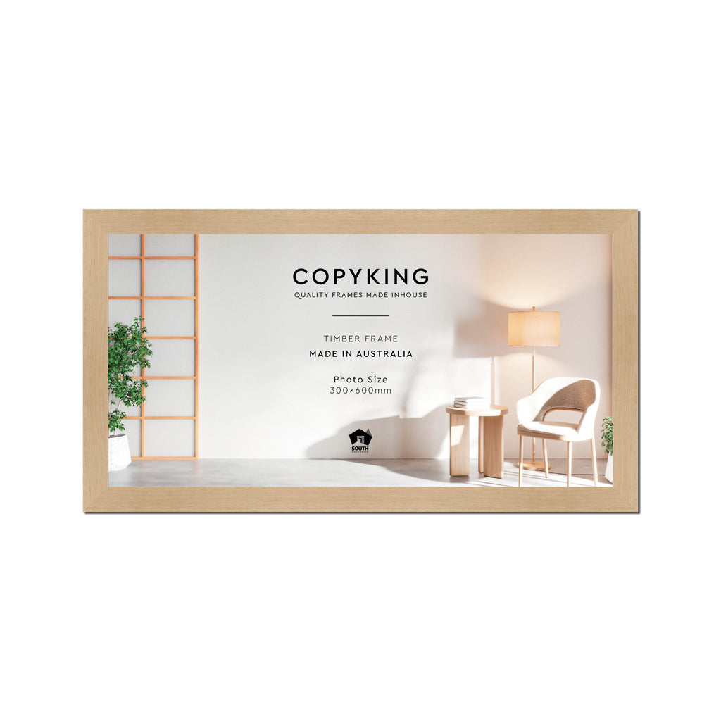 Australian Oak 30mm Wood Panoramic Photo Frame - 30cm x 60cm