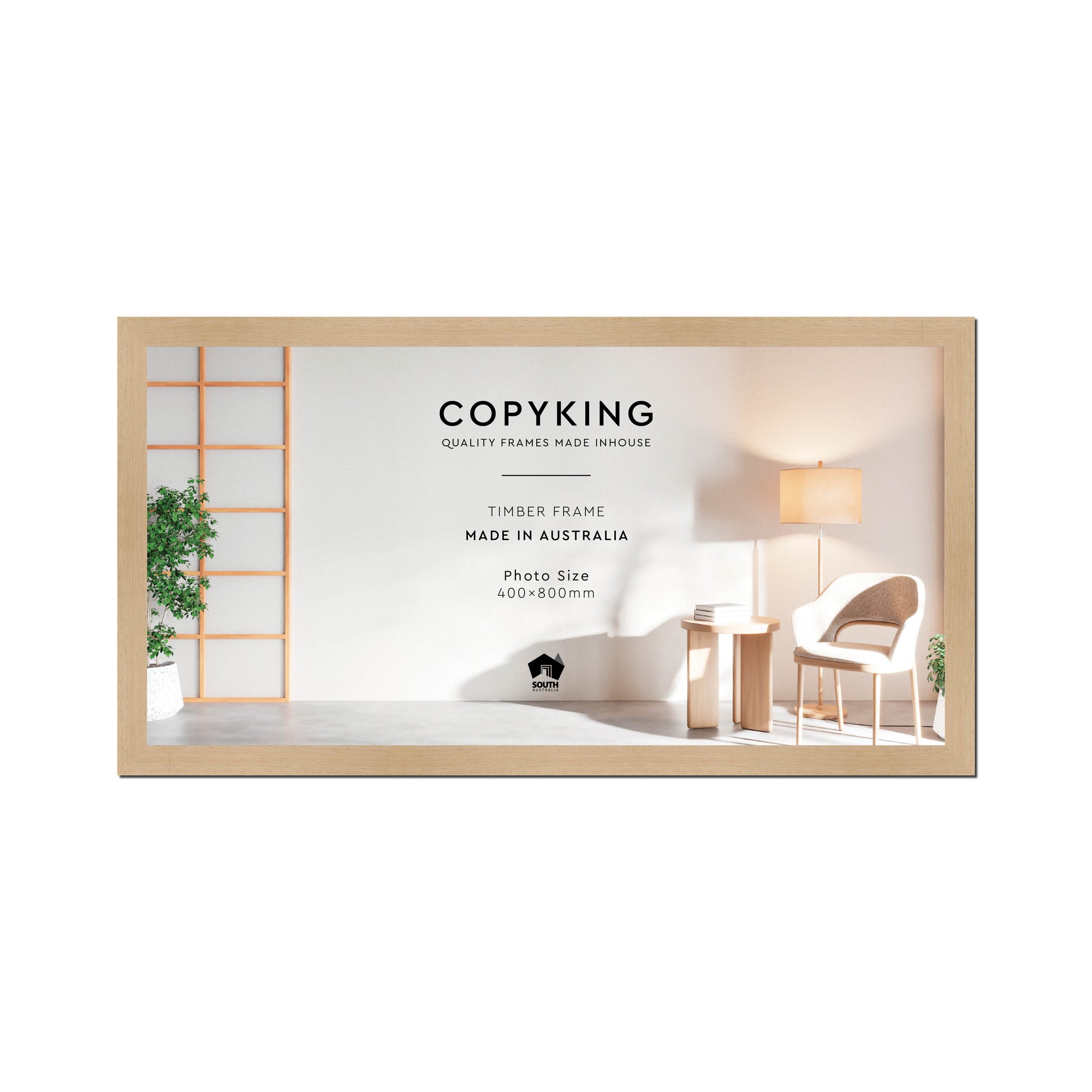 Australian Oak 30mm Wood Panoramic Photo Frame - 40cm x 80cm