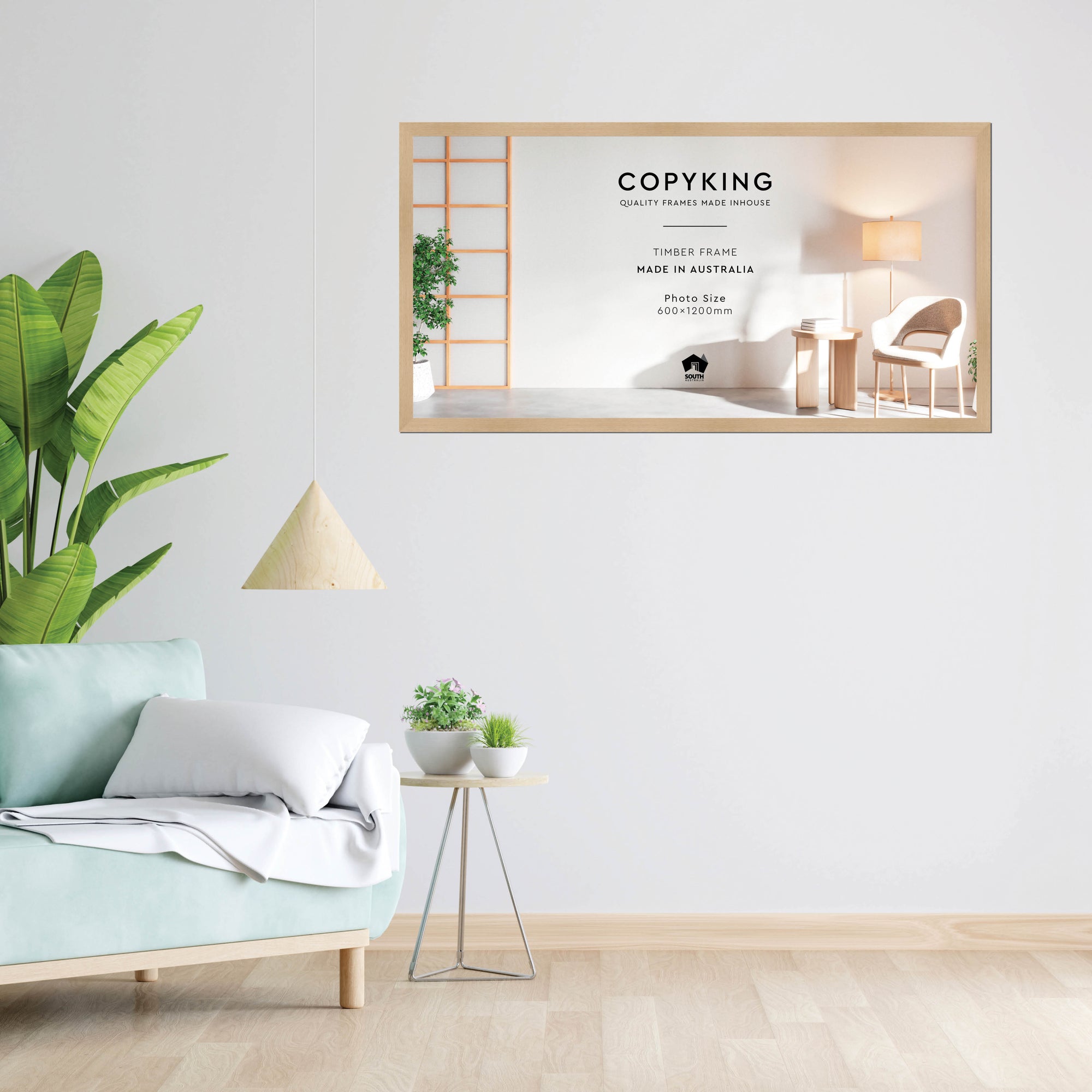 Australian Oak 30mm Wood Panoramic Photo Frame - 60cm x 120cm