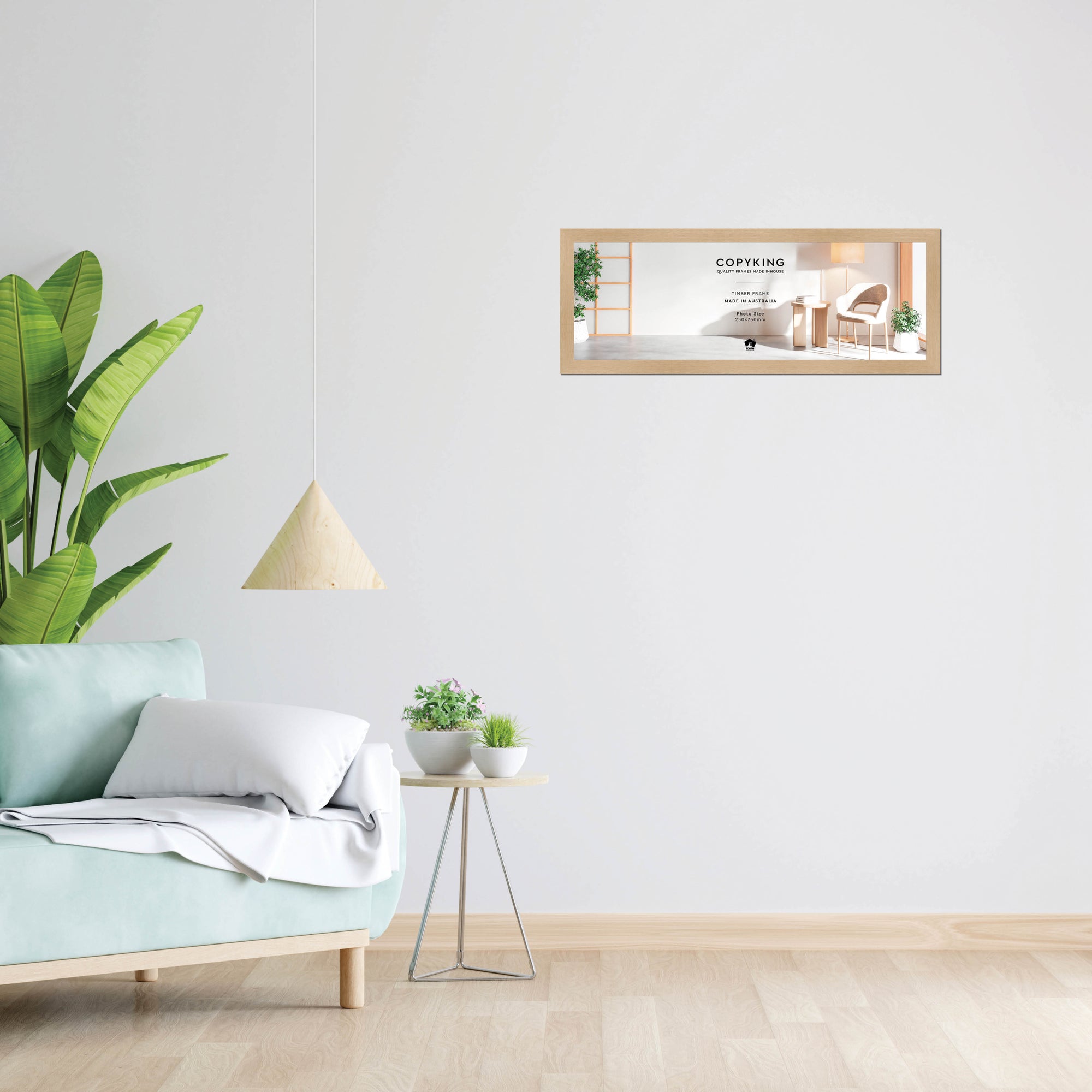 Australian Oak 30mm Wood Panoramic Photo Frame - 25cm x 75cm