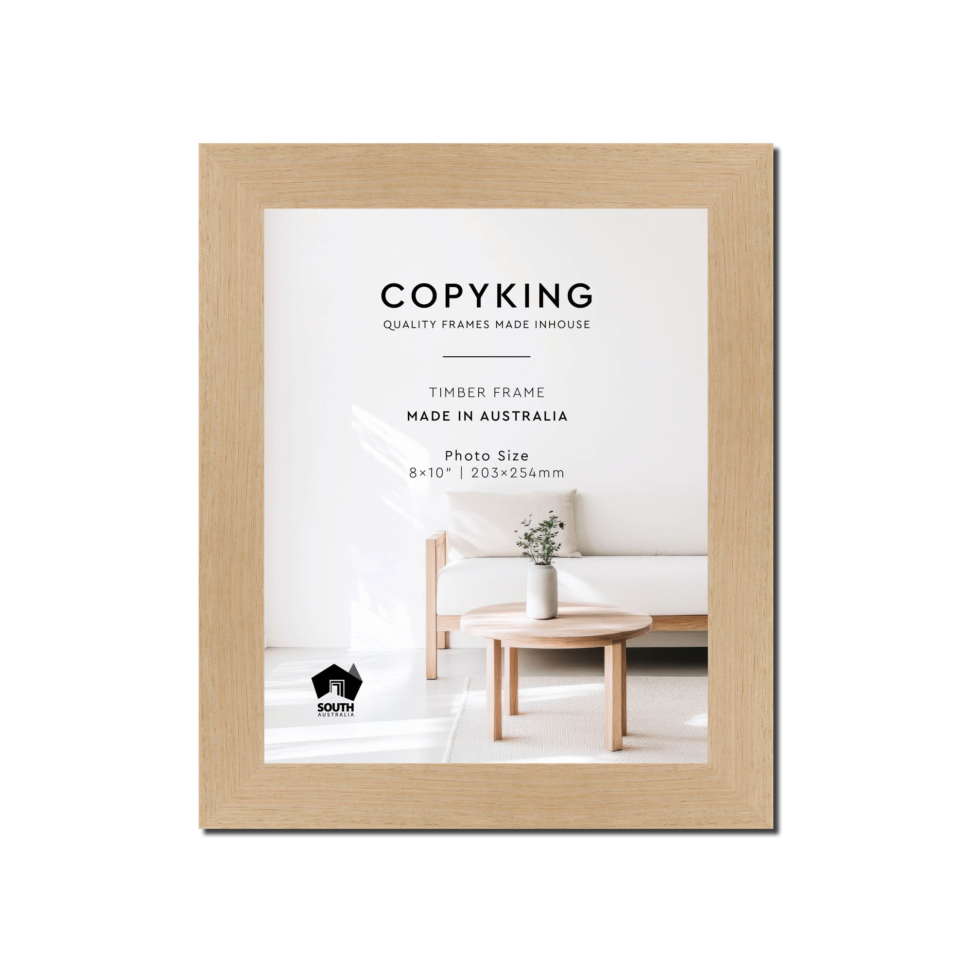 Australian Oak 30mm Wood Photo Frame - 8" x 10" (203mm x 254mm)