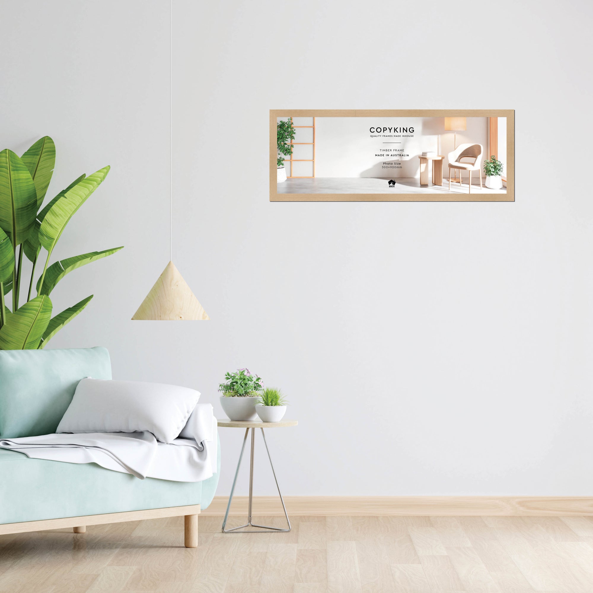 Australian Oak 30mm Wood Panoramic Photo Frame - 30cm x 90cm