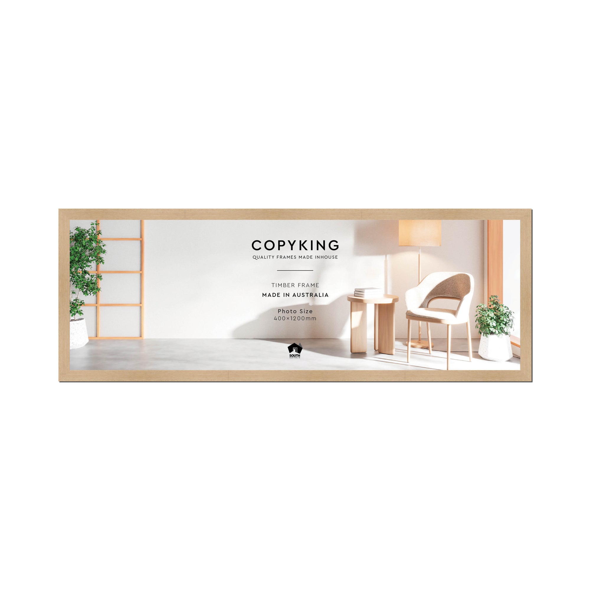 Australian Oak 30mm Wood Panoramic Photo Frame - 40cm x 120cm
