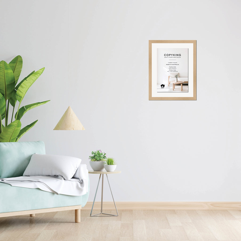 Australian Oak 30mm Wood Certificate Frame - 400mm x 520mm - 1 Certificates (A3)