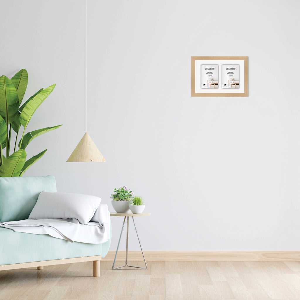 Australian Oak 30mm Wood Collage Photo Frame - 10" x 15" - 2 Photos (5" x 7")