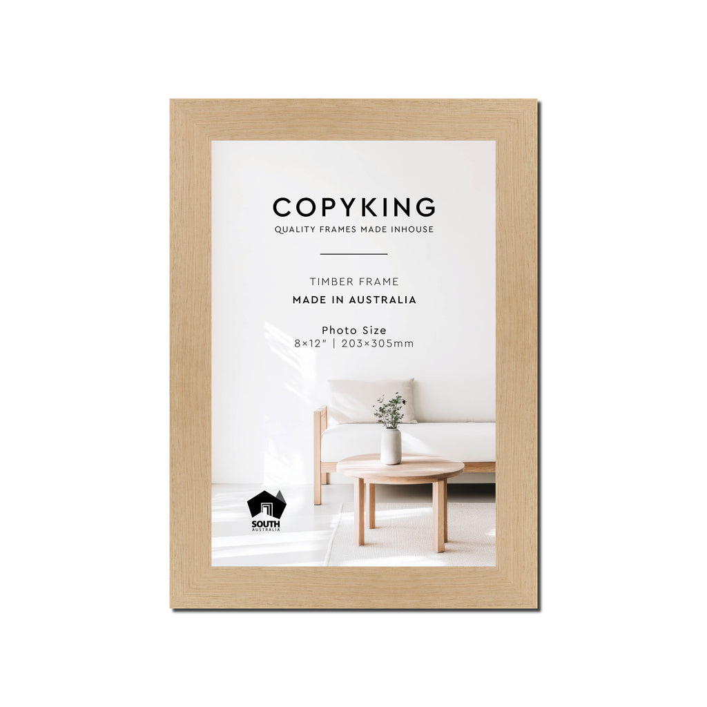 Australian Oak 30mm Wood Photo Frame - 8" x 12" (203mm x 305mm)