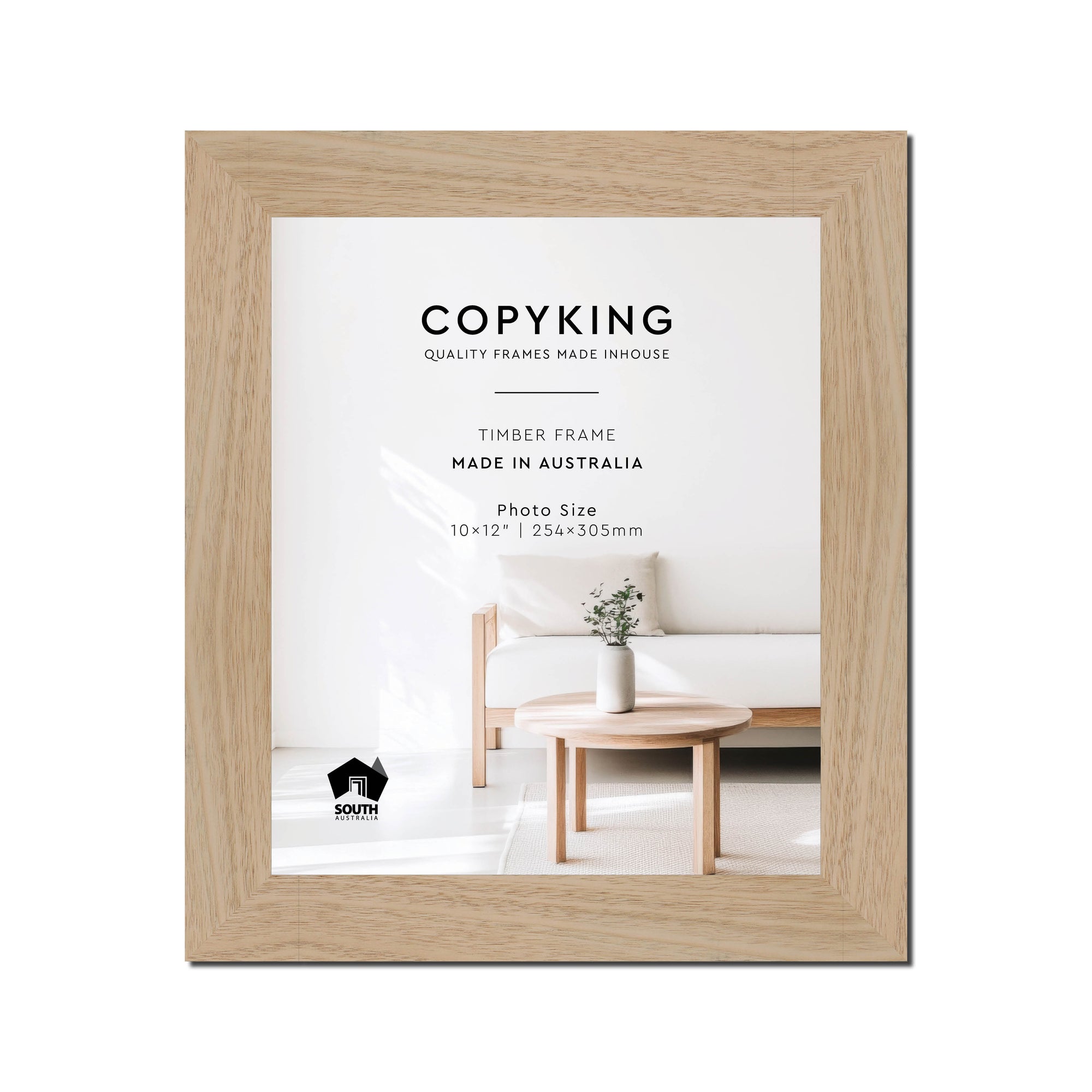 Australian Oak 40mm Wood Photo Frame - 10" x 12" (254mm x 305mm)