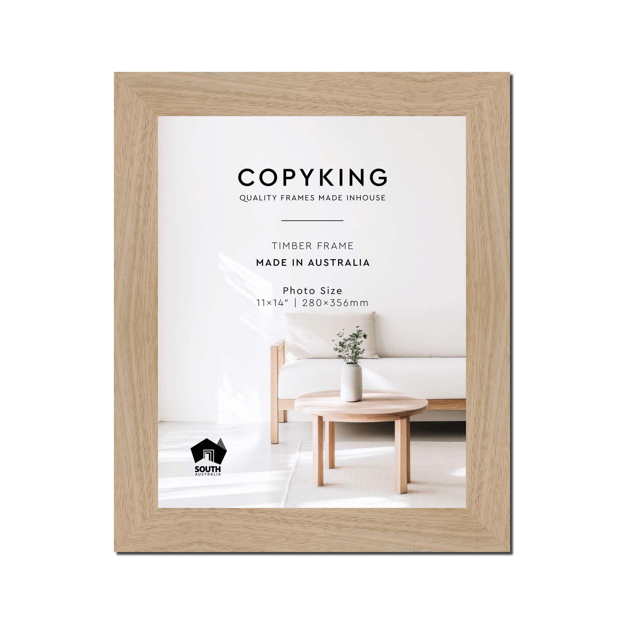 Australian Oak 40mm Wood Photo Frame - 11" x 14" (280mm x 356mm)