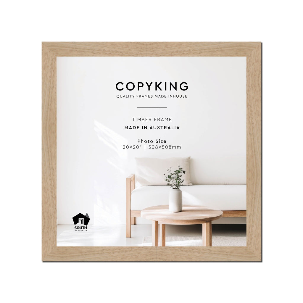 Australian Oak 40mm Wood Square Photo Frame - 20" x 20" (508mm x 508mm)