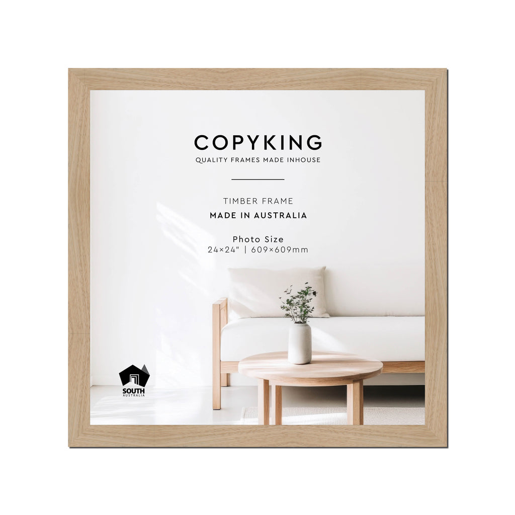 Australian Oak 40mm Wood Square Photo Frame - 24" x 24" (609mm x 609mm)