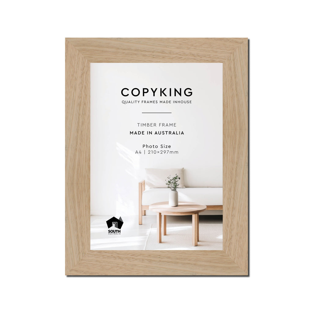 Australian Oak 40mm Wood Poster Frame - A4 (210mm x 297mm)