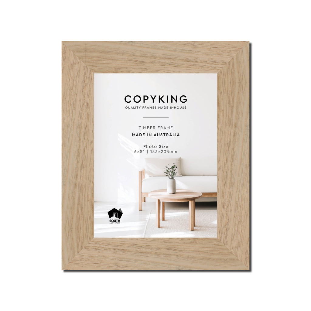 Australian Oak 40mm Wood Photo Frame - 6" x 8" (153mm x 203mm)