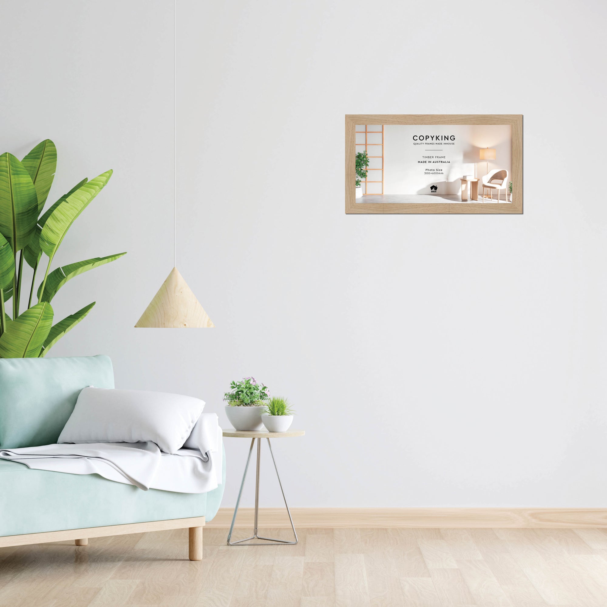 Australian Oak 40mm Wood Panoramic Photo Frame - 30cm x 60cm