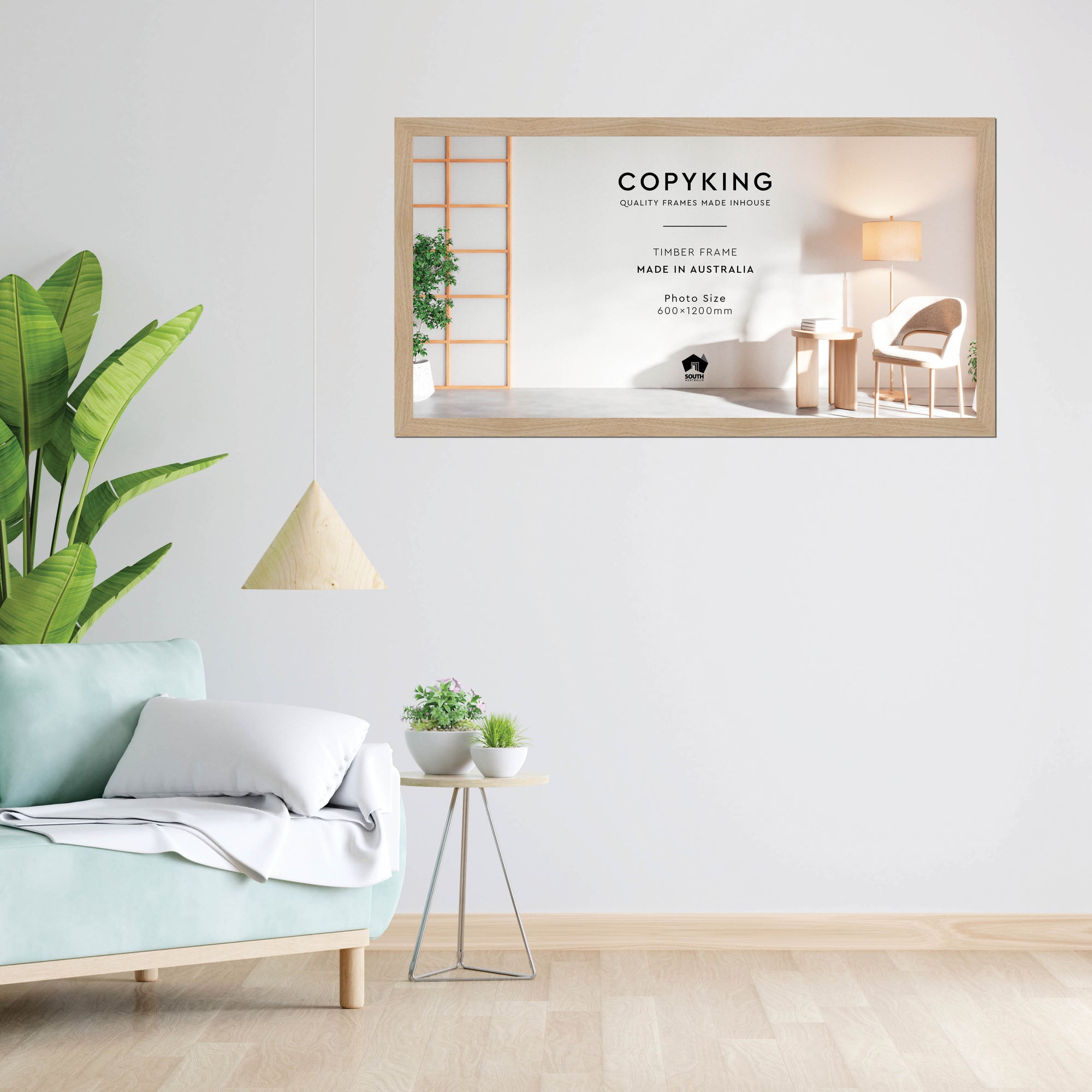 Australian Oak 40mm Wood Panoramic Photo Frame - 60cm x 120cm