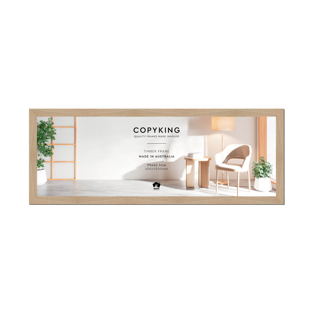 Australian Oak 40mm Wood Panoramic Photo Frame - 40cm x 120cm