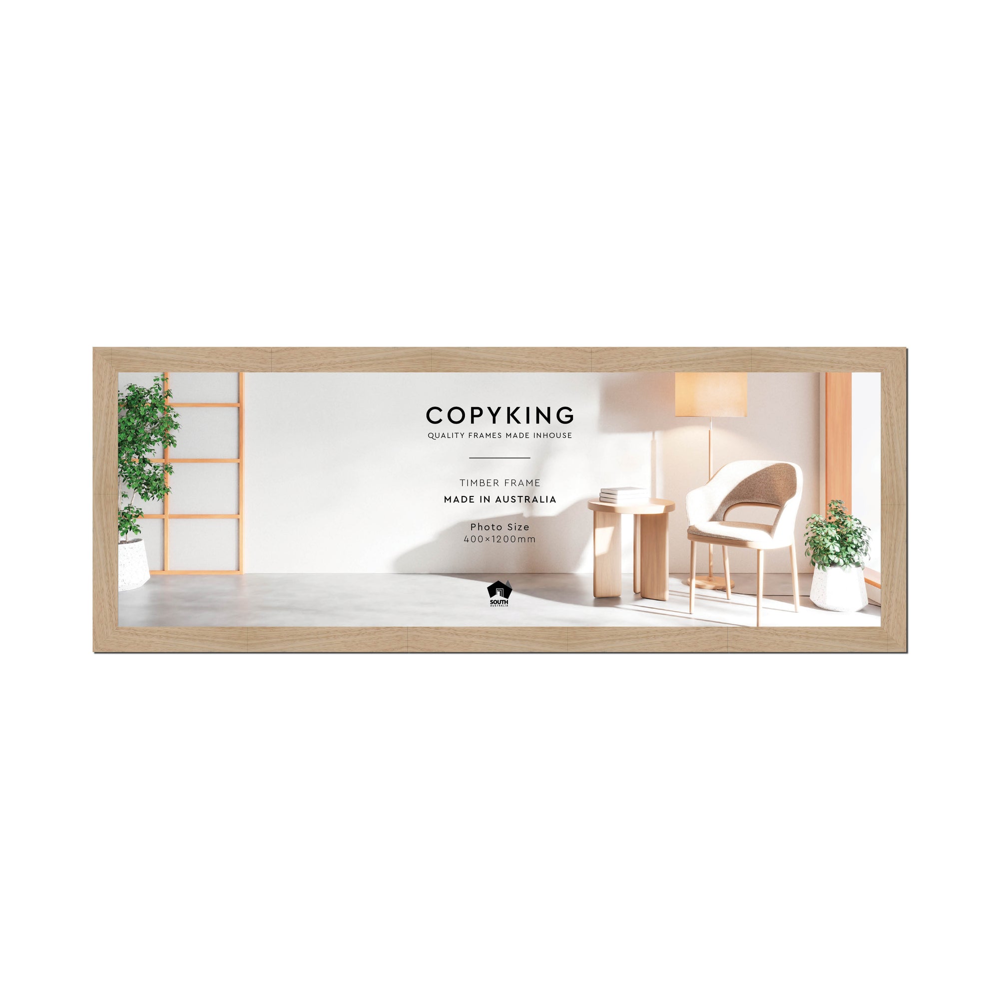 Australian Oak 40mm Wood Panoramic Photo Frame - 40cm x 120cm