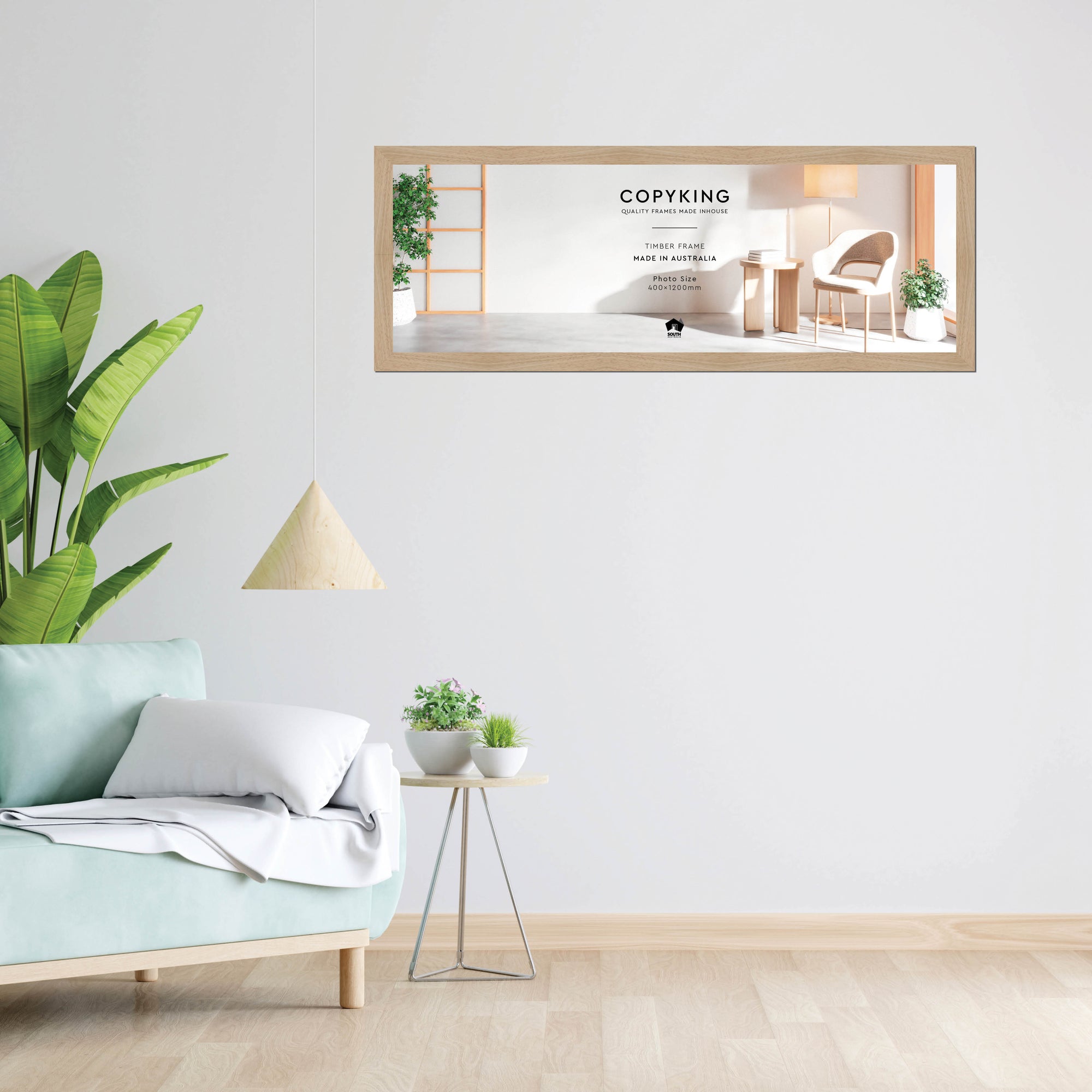 Australian Oak 40mm Wood Panoramic Photo Frame - 40cm x 120cm