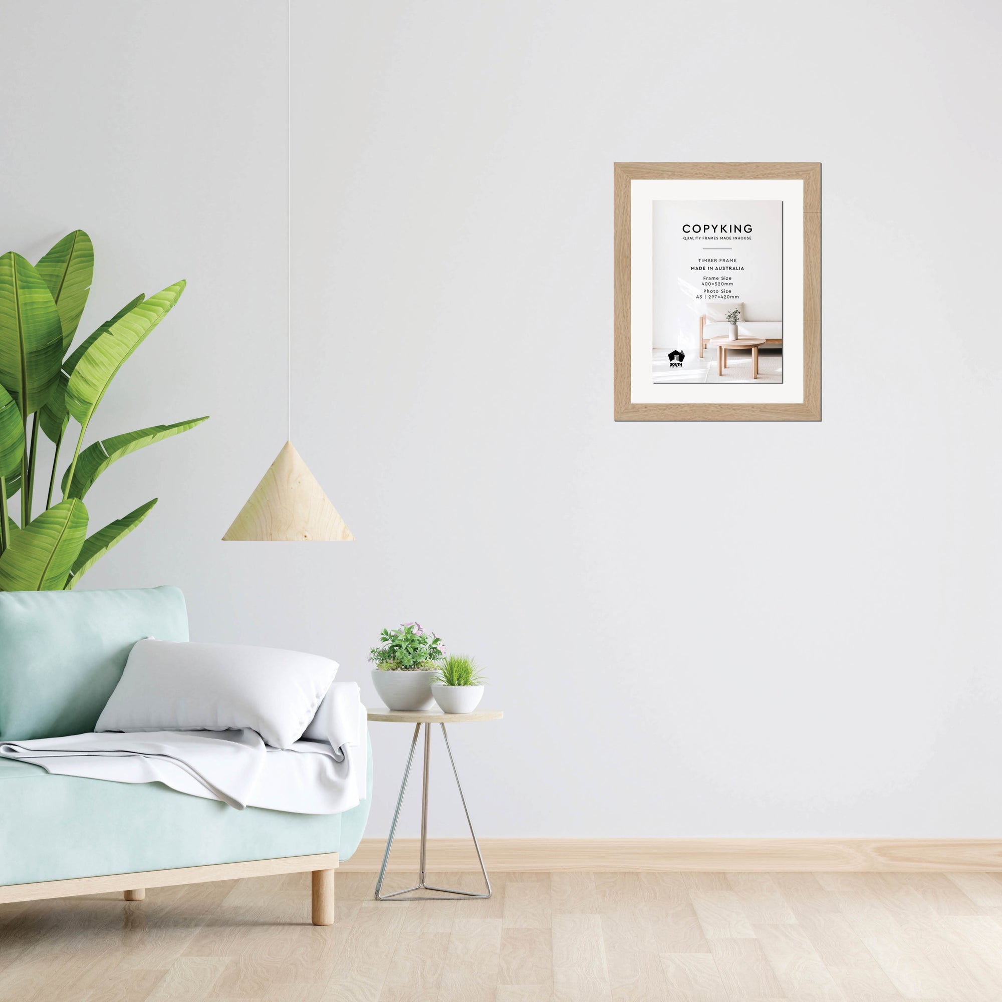 Australian Oak 40mm Wood Certificate Frame - 400mm x 520mm - 1 Certificates (A3)