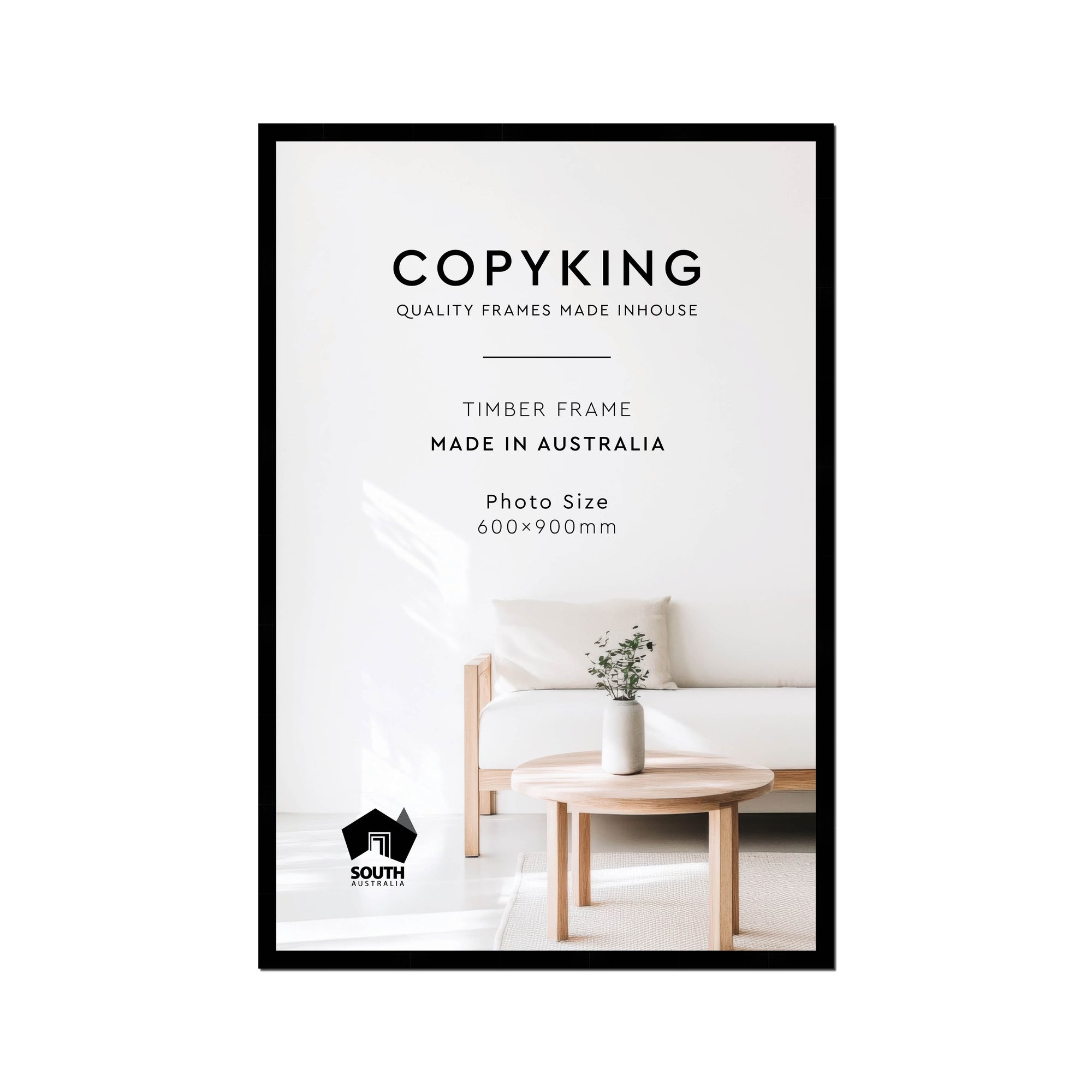 Black 20mm Wood Poster Frame - 60cm x 90cm